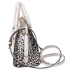 Michael Kors Avril Small Leather Cheetah Print Calf Hair Satchel Light Cream sold by Gaby's Bags