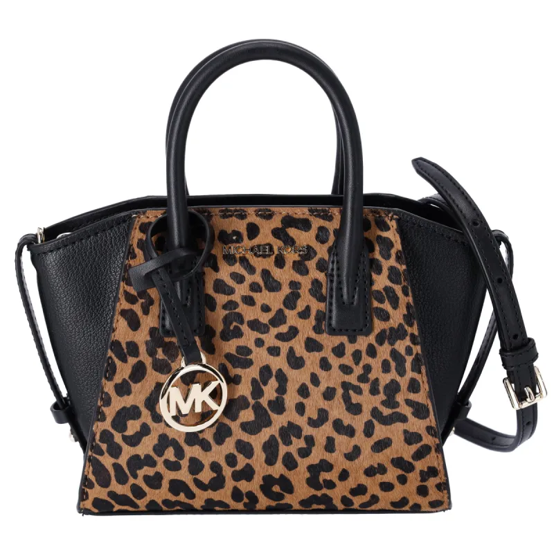 Michael Kors MINI Avril XS Cheetah Leather Satchel Crossbody Bag Black Multi sold by Gaby's Bags