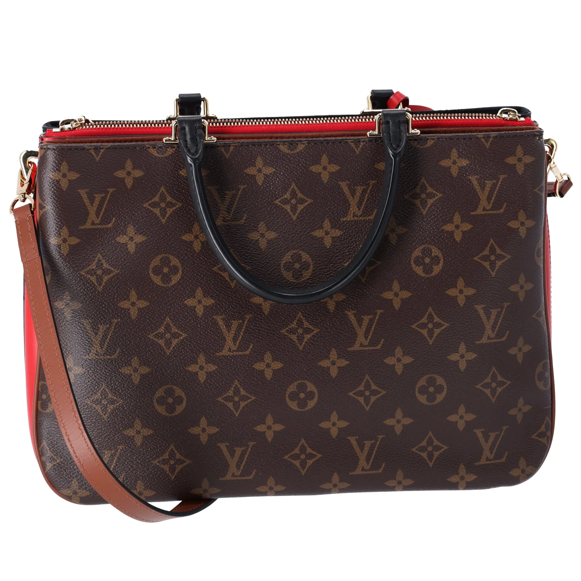 Louis Vuitton Millefeuille Monogram Handbag M44254 Red Canvas Leather sold by Gaby's Bags product image thumbnail 3