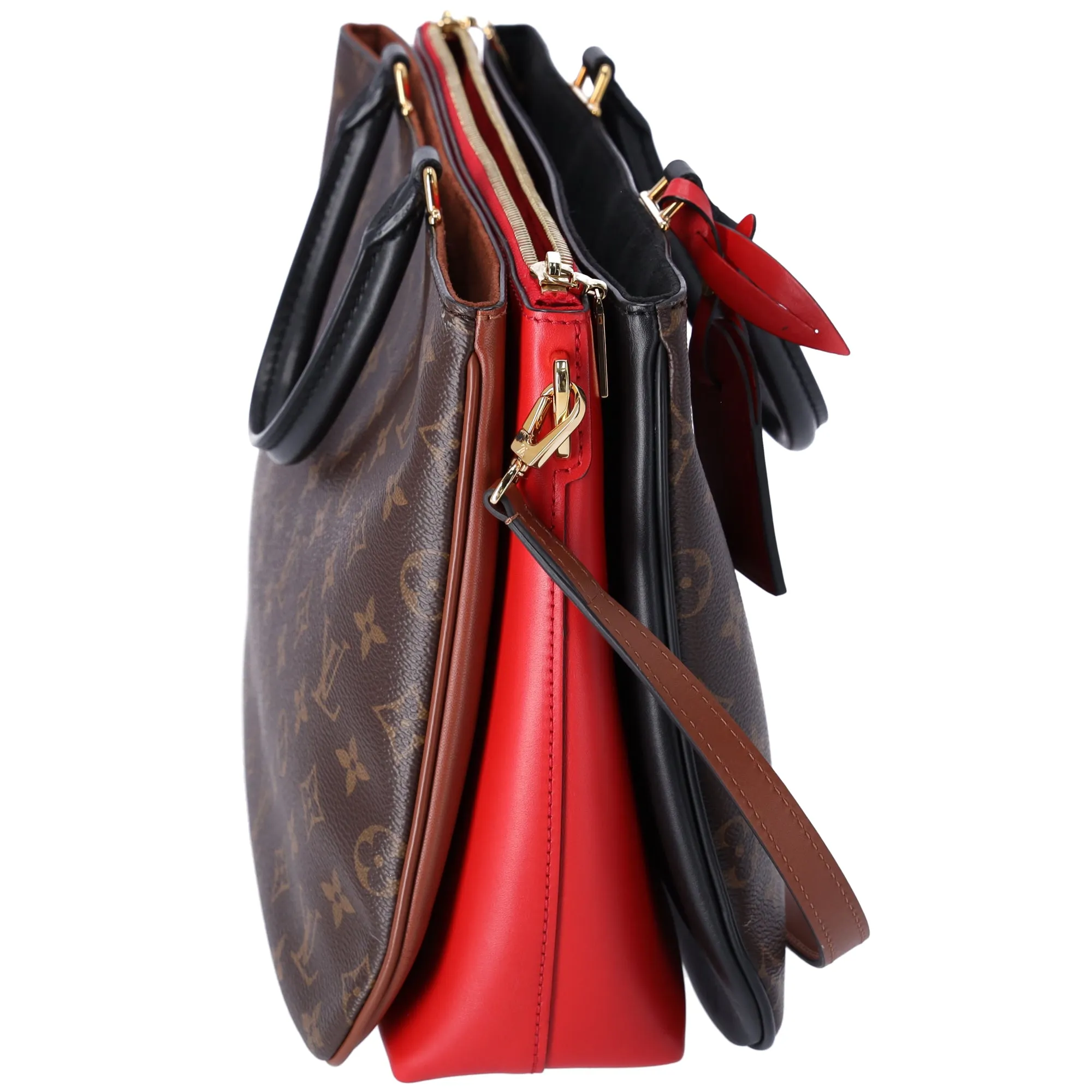Louis Vuitton Millefeuille Monogram Handbag M44254 Red Canvas Leather sold by Gaby's Bags product image thumbnail 4