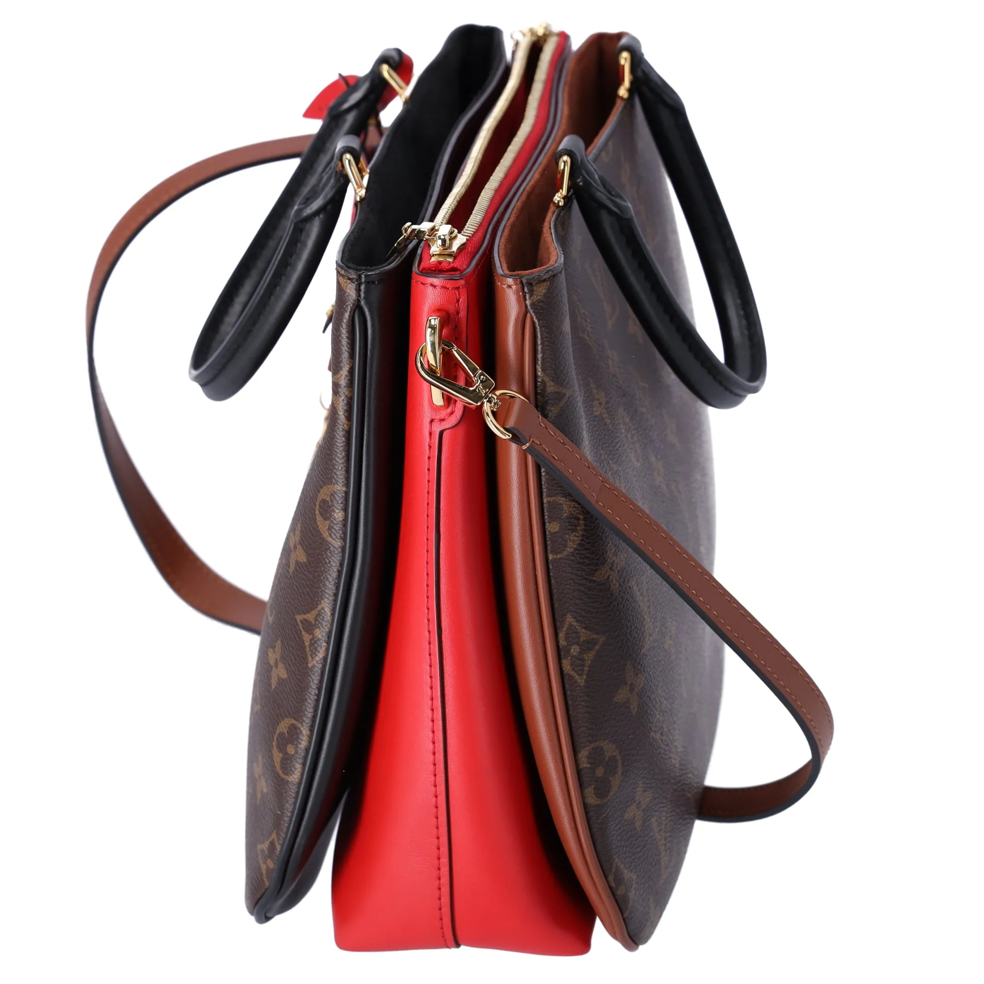 Louis Vuitton Millefeuille Monogram Handbag M44254 Red Canvas Leather sold by Gaby's Bags product image thumbnail 2