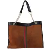 Gucci Rajah Tiger Head Large Chain Tote Suede Brown Suede sold by Gaby's Bags