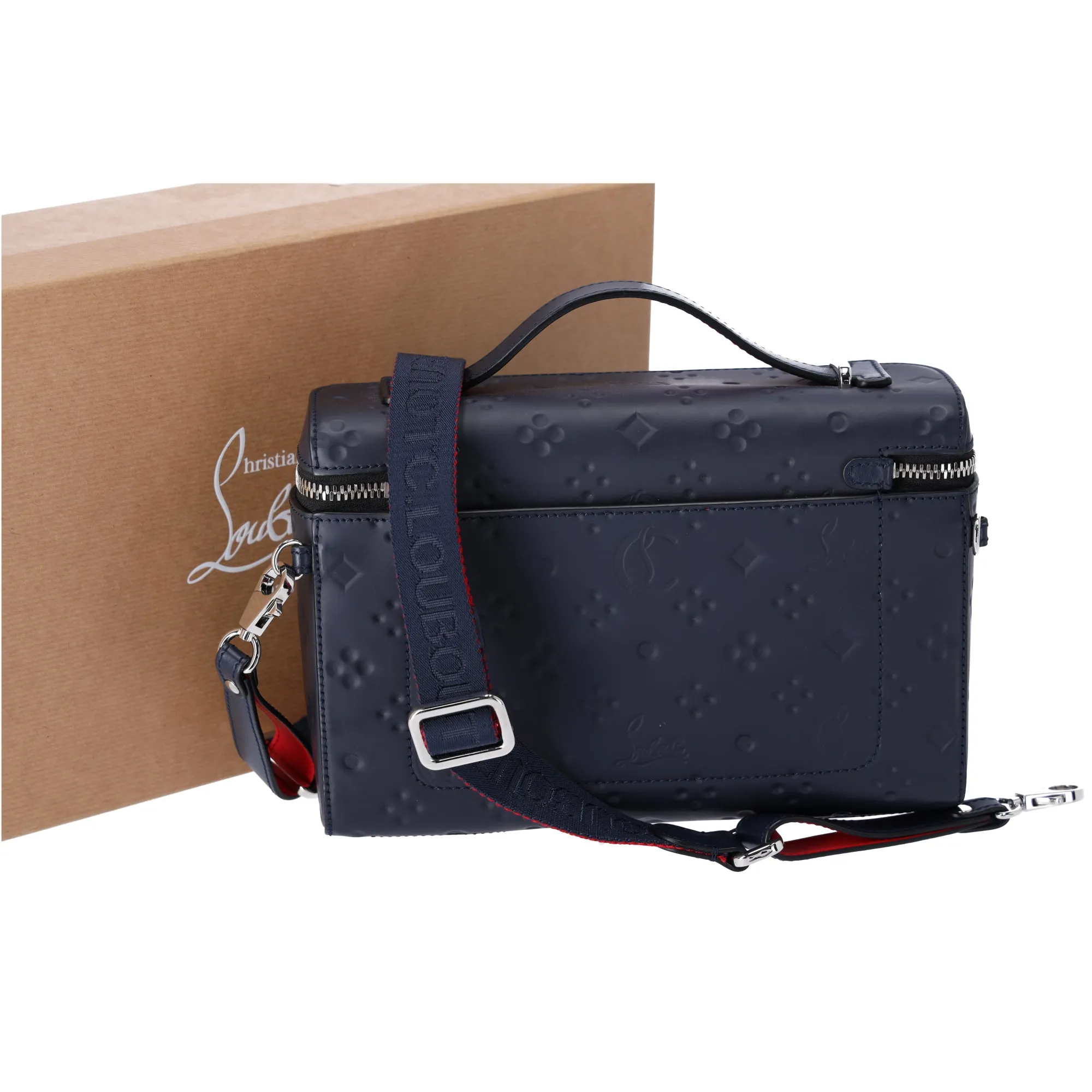 Christian Louboutin Kipi Pouch Messenger Handbag 1205265 Navy Leather sold by Gaby's Bags product image thumbnail 3
