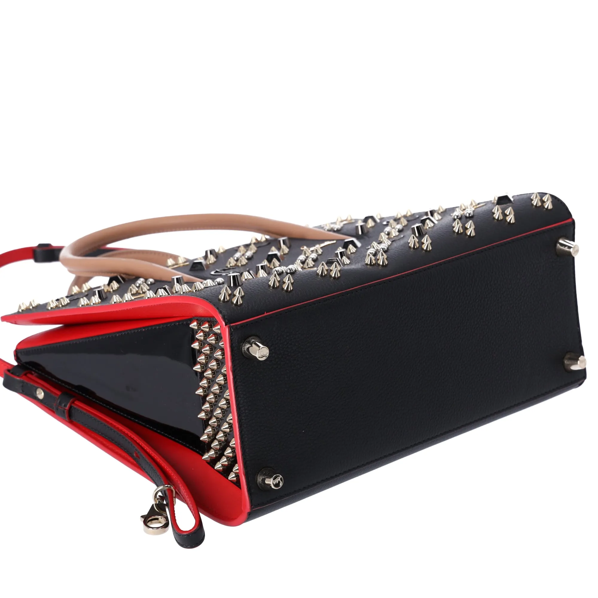 Christian Louboutin Paloma S Medium Tote Bag Black Gold Silver Studded Leather sold by Gaby's Bags product image thumbnail 5