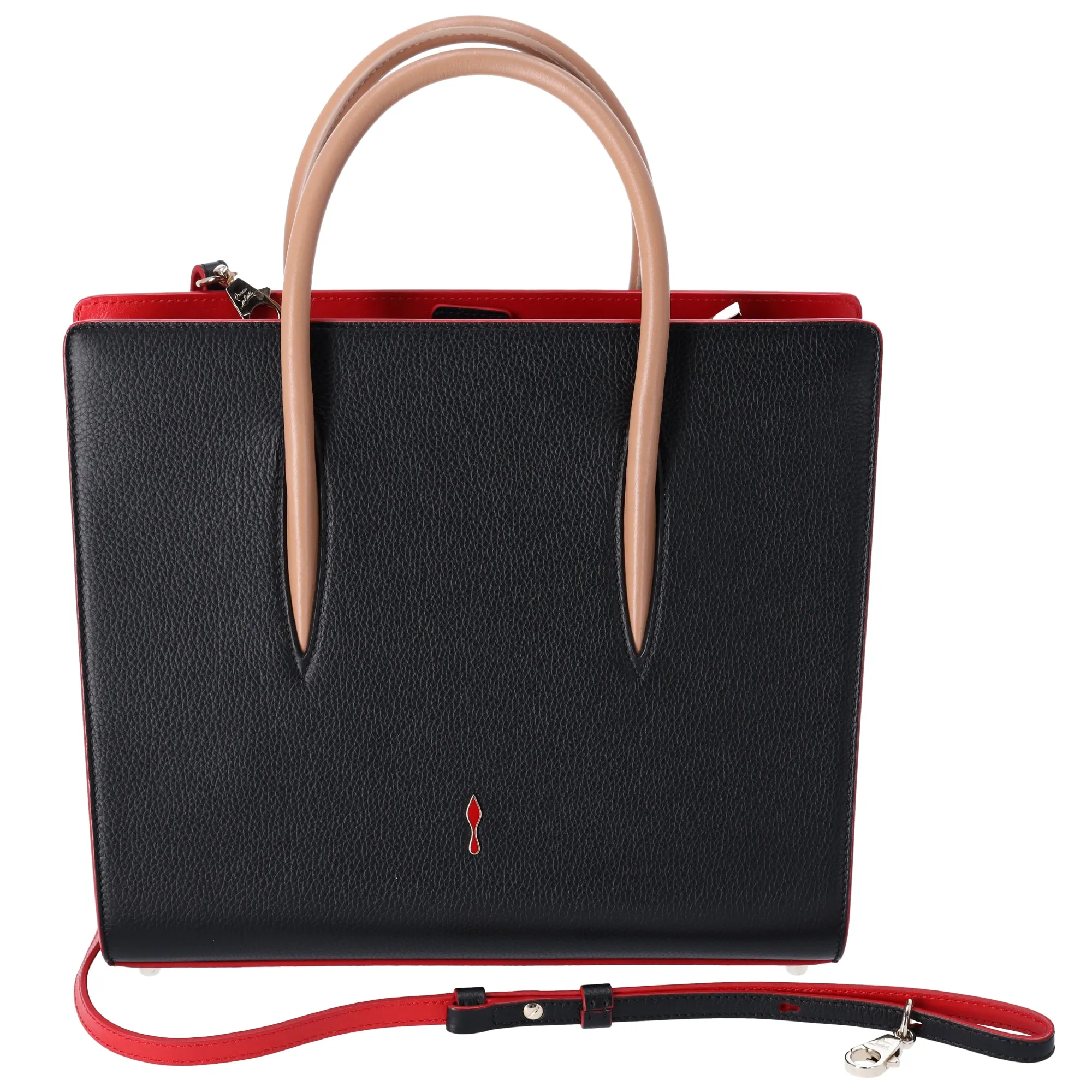 Christian Louboutin Paloma S Medium Tote Bag Black Gold Silver Studded Leather sold by Gaby's Bags product image thumbnail 3