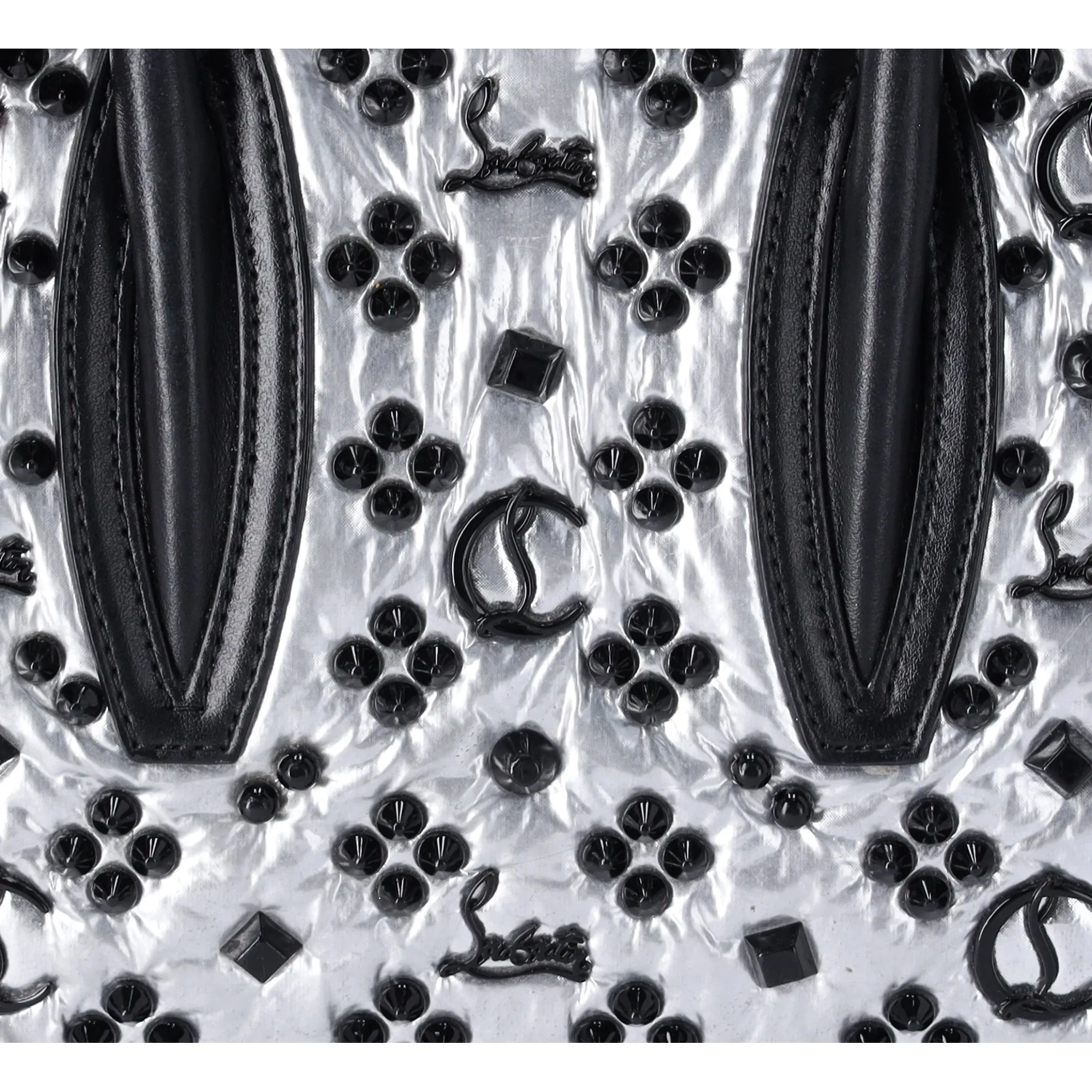 Christian Louboutin Paloma S Mini Handbag Black Silver Red Leather Nylon sold by Gaby's Bags product image thumbnail 3