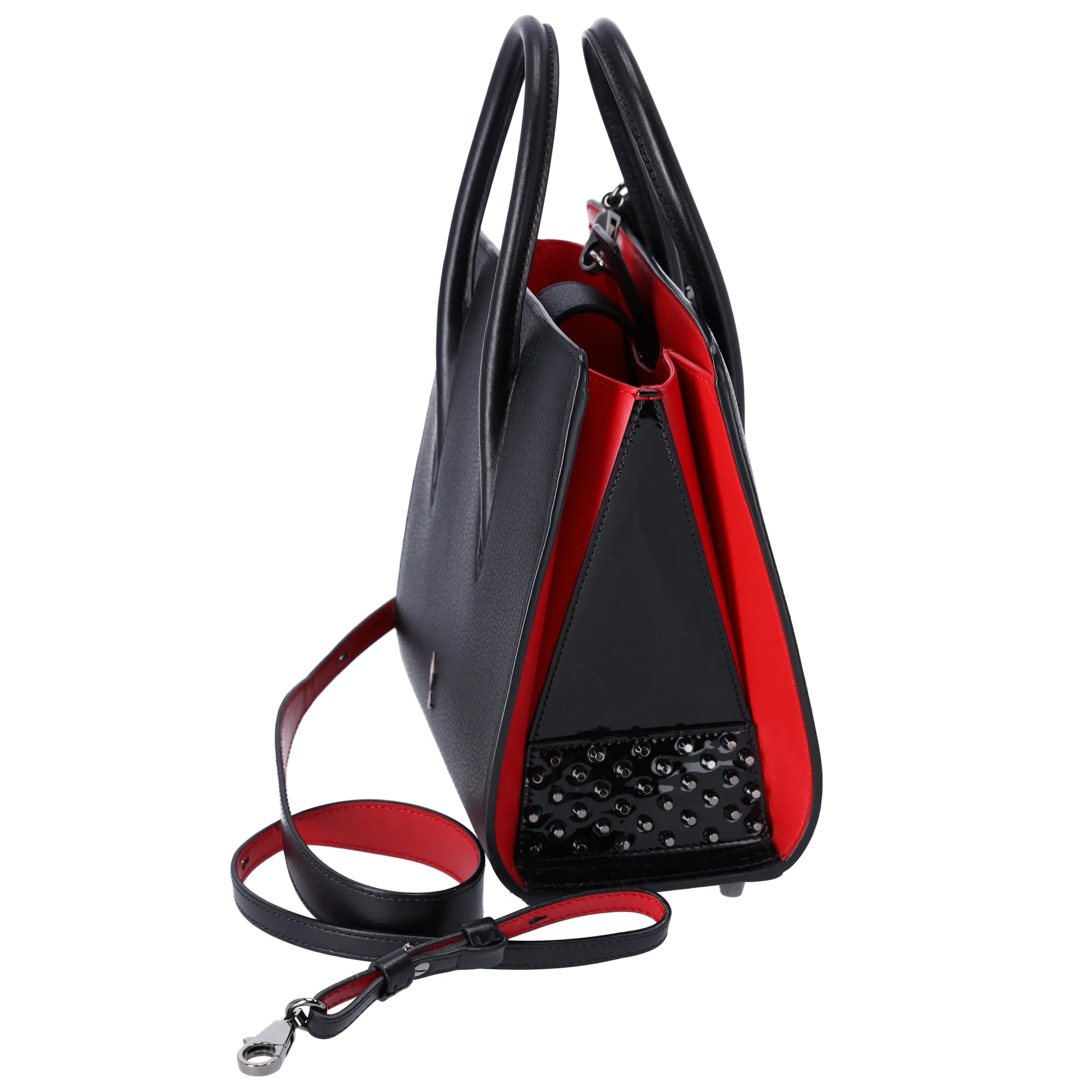 Christian Louboutin Paloma UltraBlack Small Handbag 3165154 Black Red Leather sold by Gaby's Bags product image thumbnail 4