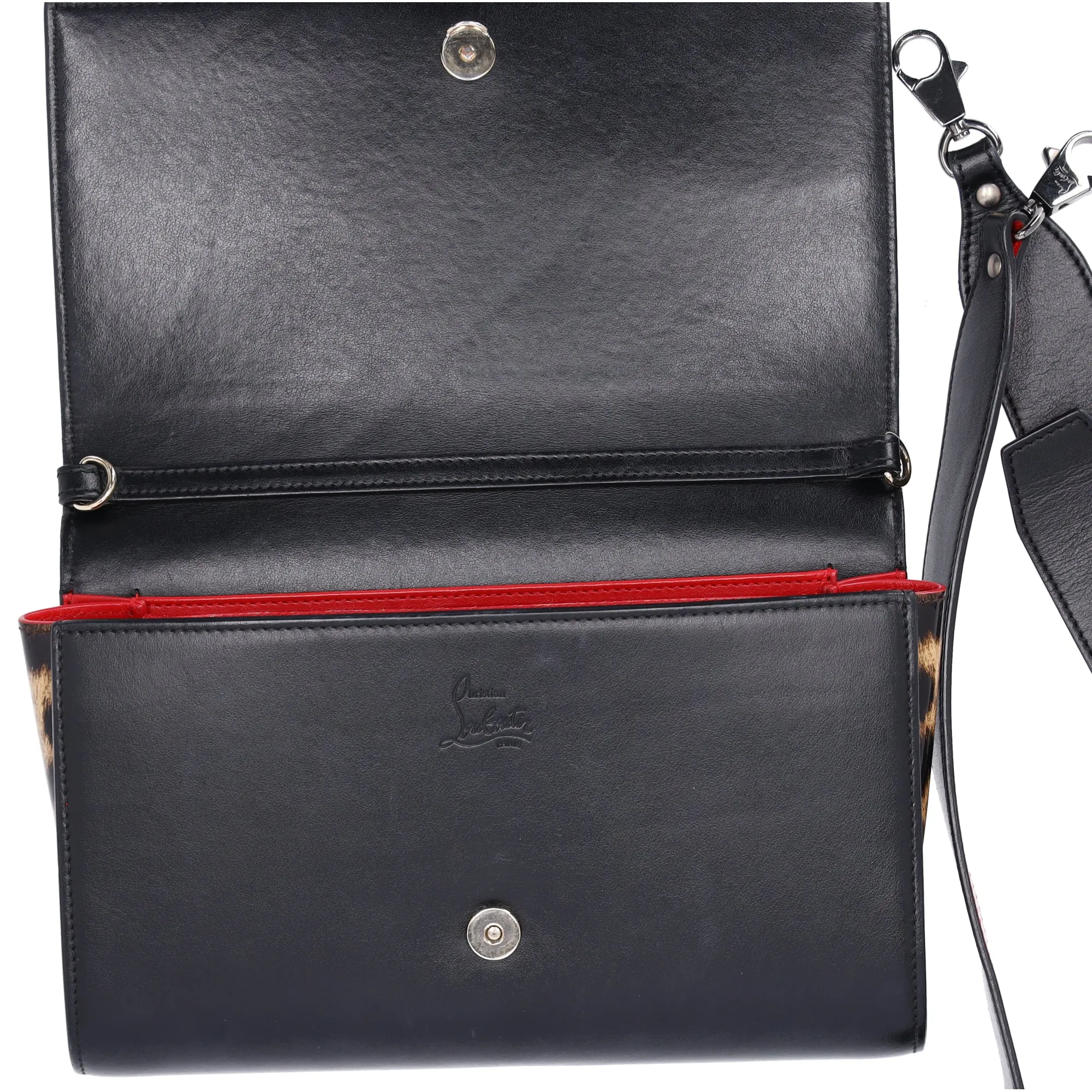 Christian Louboutin Paloma Clutch Crossbody Bag 1165081 Black Leopard Studded sold by Gaby's Bags product image thumbnail 5