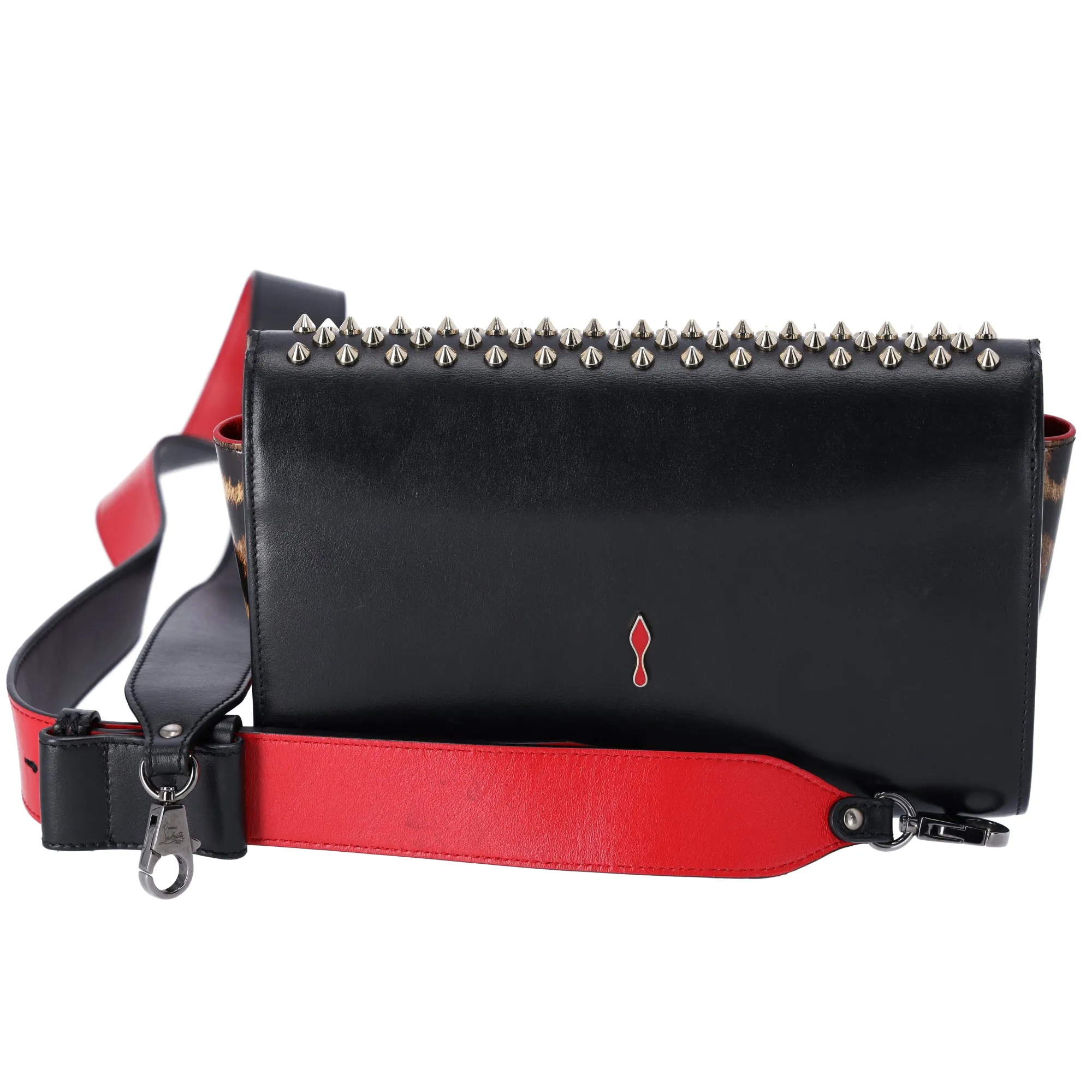 Christian Louboutin Paloma Clutch Crossbody Bag 1165081 Black Leopard Studded sold by Gaby's Bags product image thumbnail 2