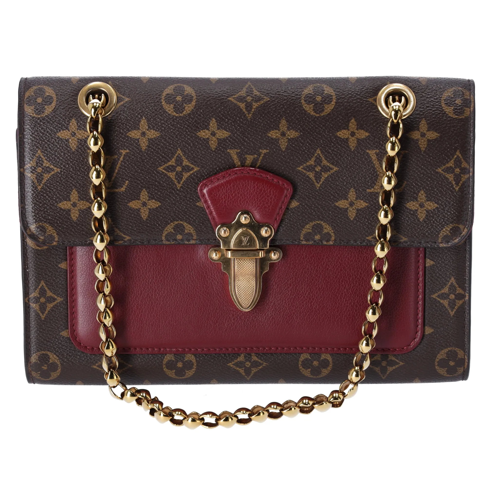 Louis Vuitton Victoire Chain Shoulder Bag Monogram Canvas M41732 Brown Raisin sold by Gaby's Bags