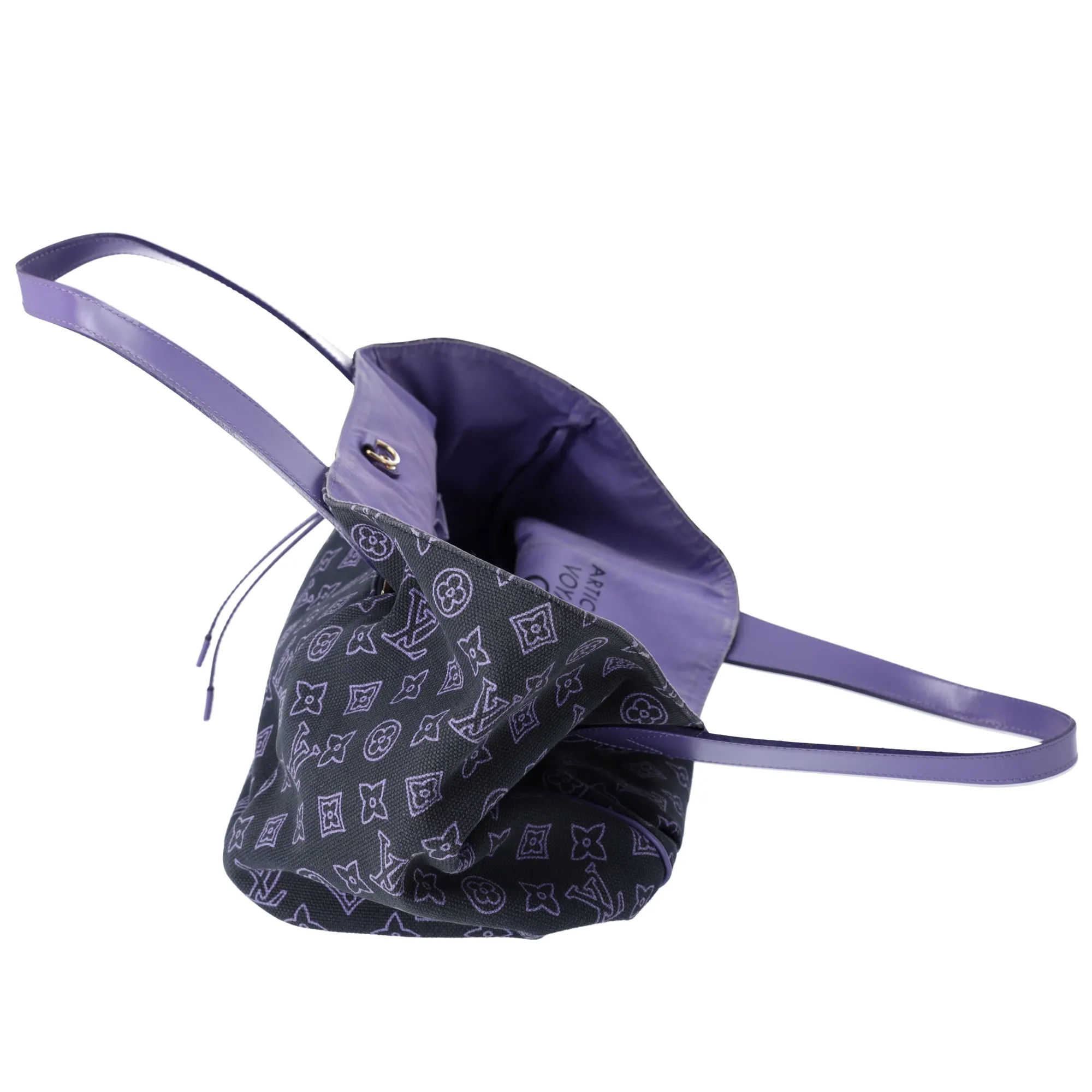 Louis Vuitton Cabas Ipanema PM Beach Line Tote Bag M95983 Marine Canvas Leather sold by Gaby's Bags product image thumbnail 2