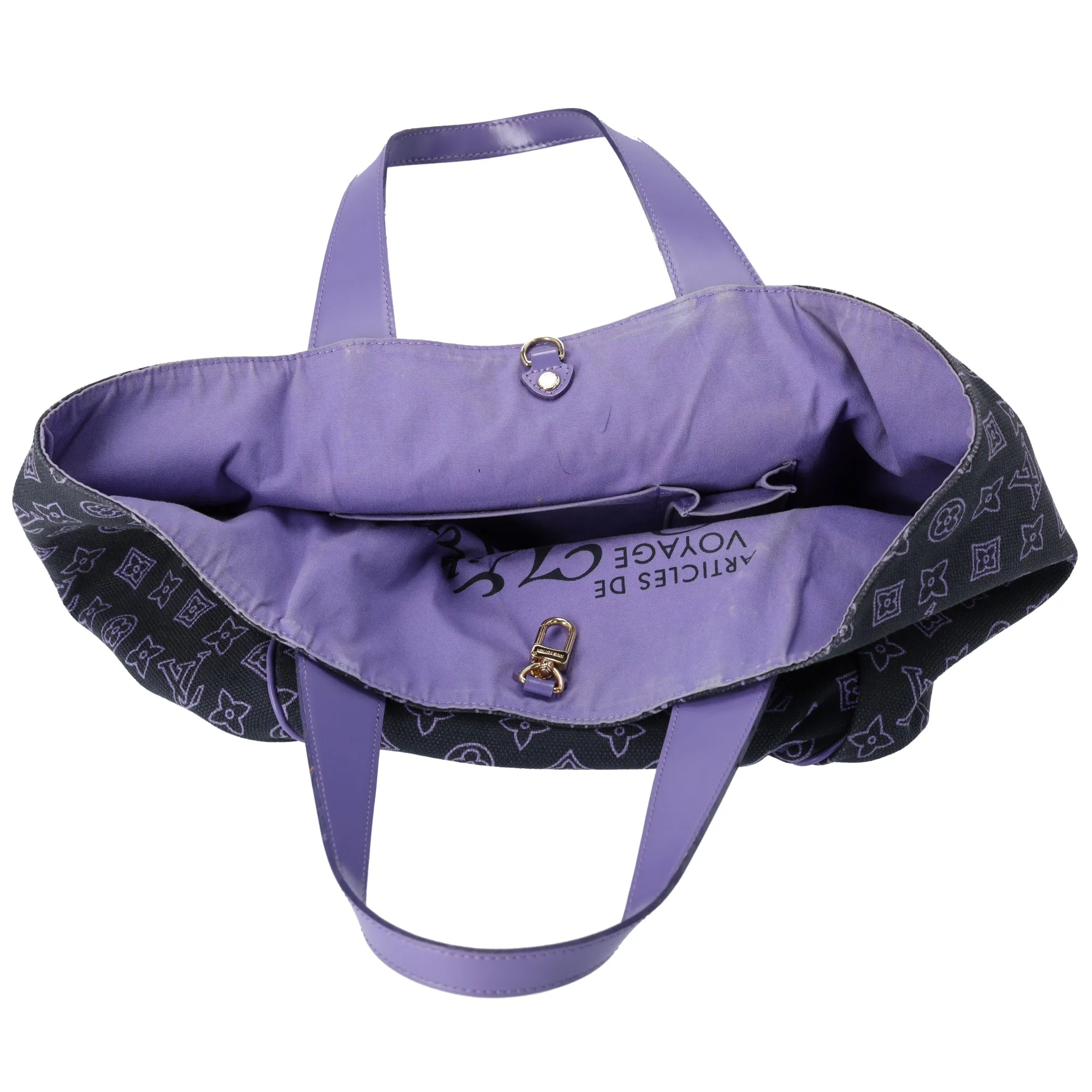 Louis Vuitton Cabas Ipanema PM Beach Line Tote Bag M95983 Marine Canvas Leather sold by Gaby's Bags product image thumbnail 3