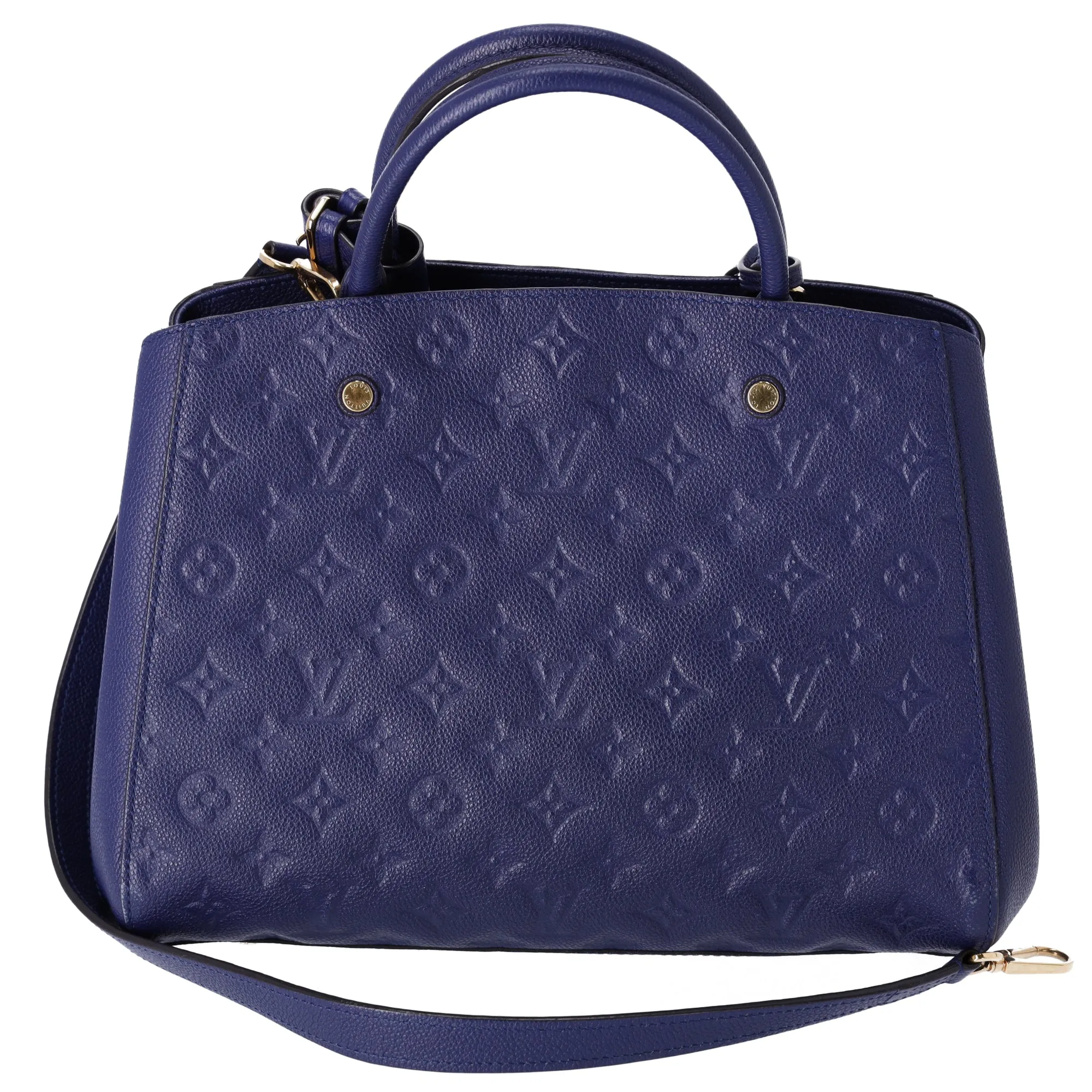 Louis Vuitton Montaigne MM Monogram Empreinte Handbag M41309 Iris Blue sold by Gaby's Bags product image thumbnail 3