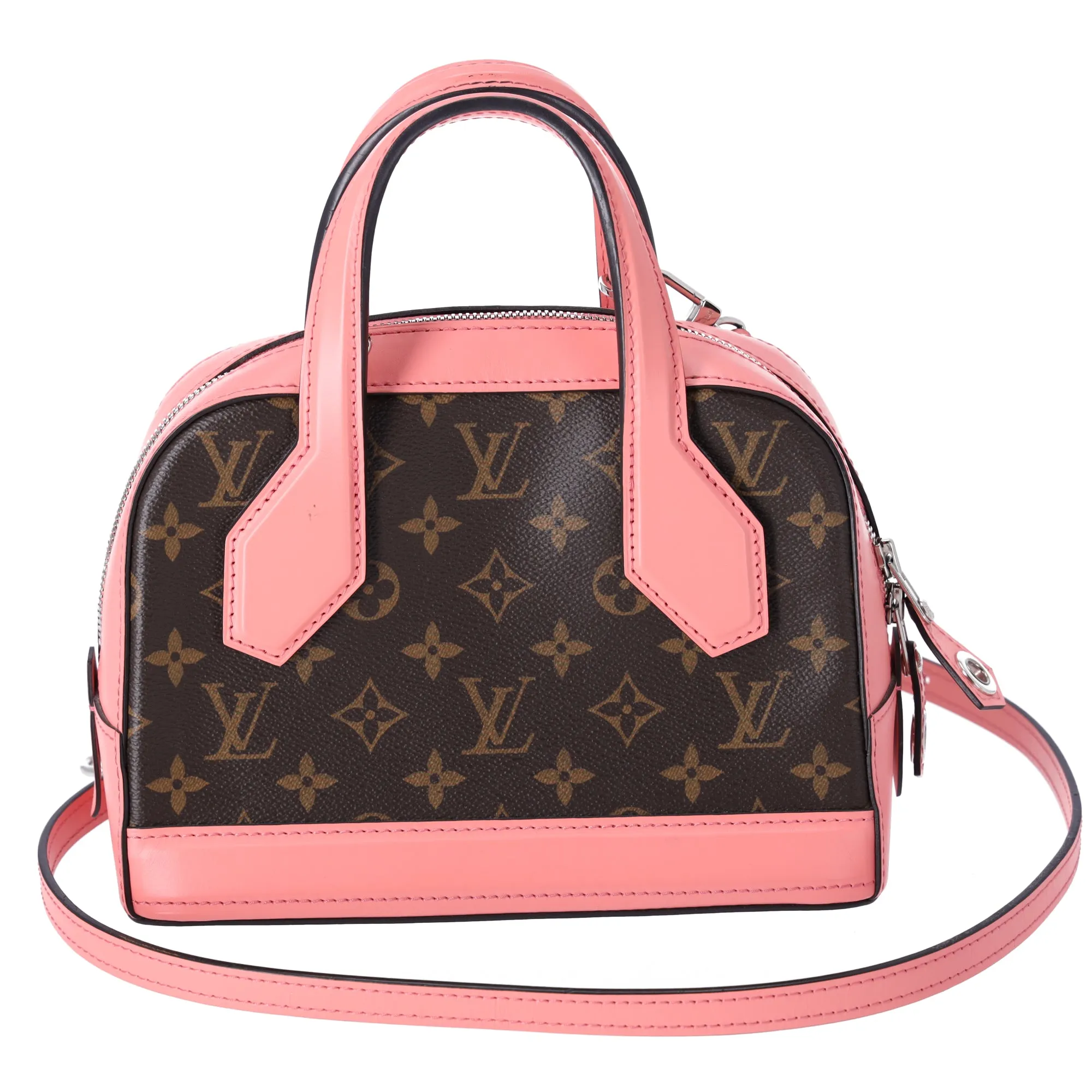 Louis Vuitton Dora Mini Monogram Handbag M41686 Rose Pink Brown Canvas sold by Gaby's Bags product image thumbnail 5