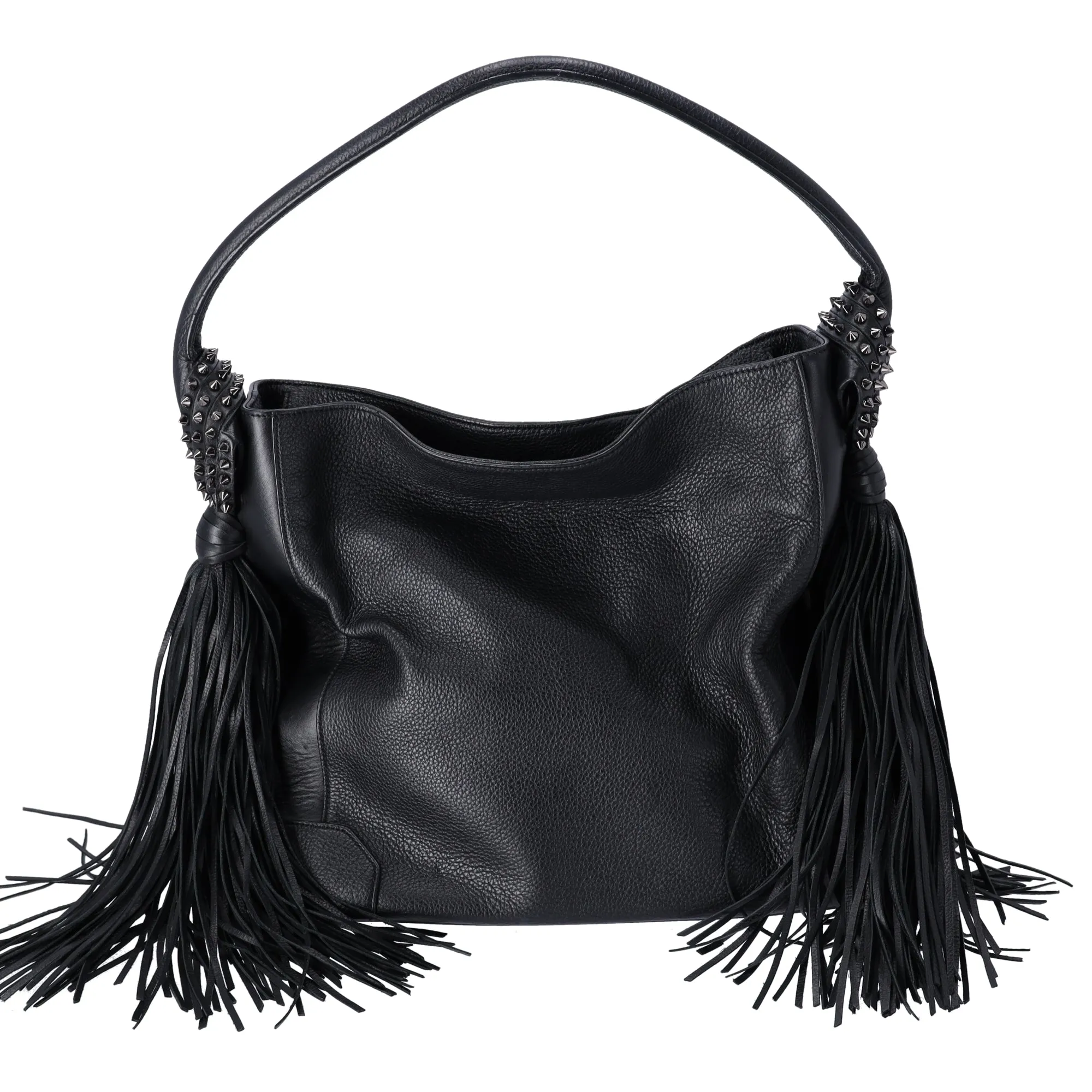 Christian Louboutin Eloise Hobo Shoulder Bag Black Leather Studded Tassle sold by Gaby's Bags product image thumbnail 3