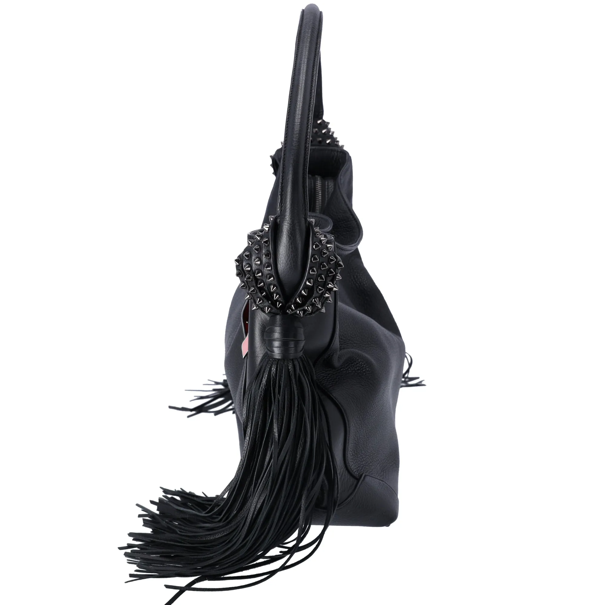 Christian Louboutin Eloise Hobo Shoulder Bag Black Leather Studded Tassle sold by Gaby's Bags product image thumbnail 4