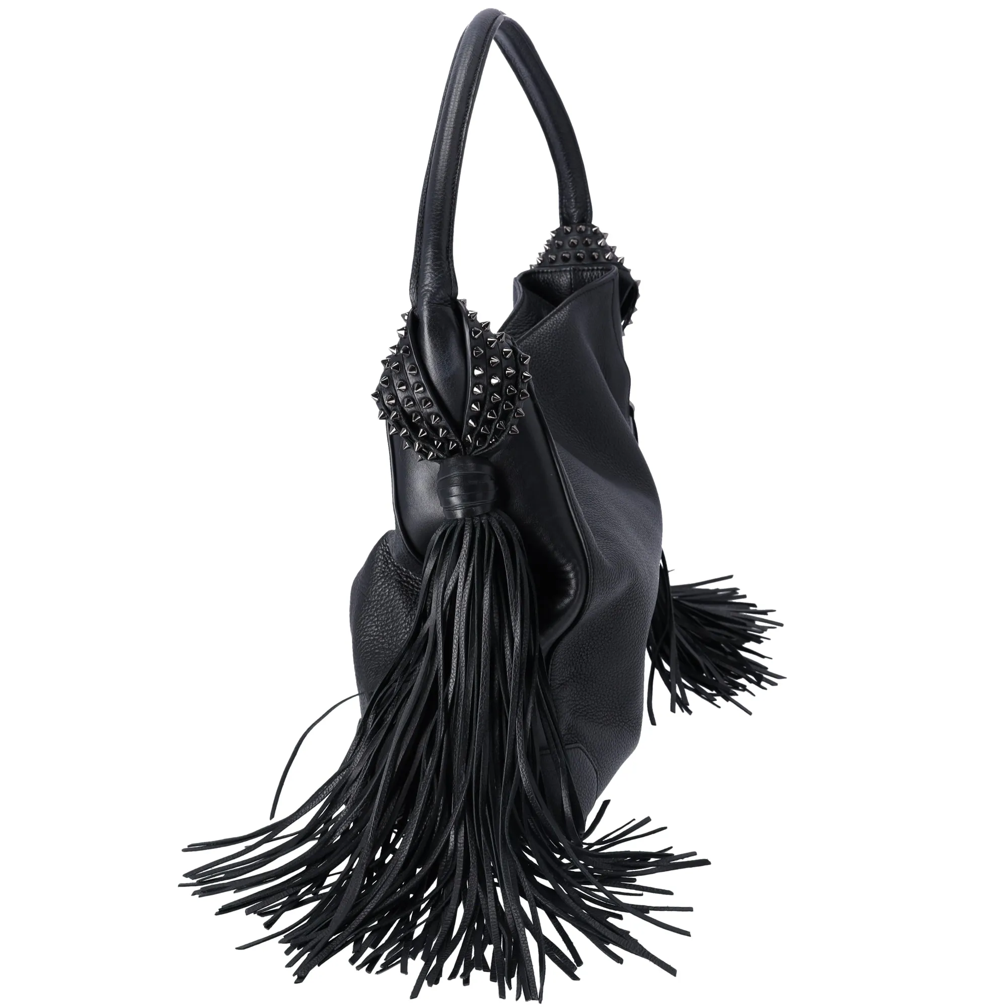 Christian Louboutin Eloise Hobo Shoulder Bag Black Leather Studded Tassle sold by Gaby's Bags product image thumbnail 2
