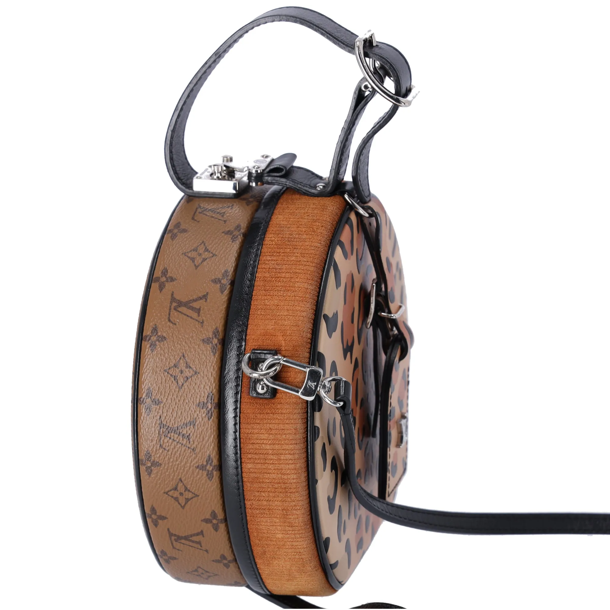 Louis Vuitton Reverse Monogram Leopard Petite Boite Chapeau Round Bag sold by Gaby's Bags product image thumbnail 4