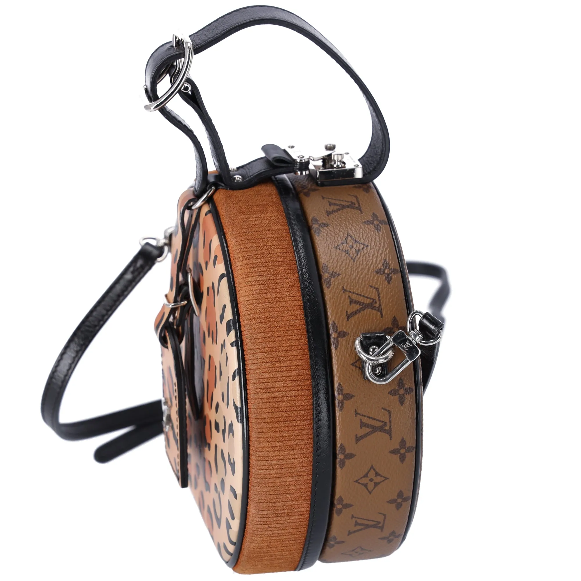 Louis Vuitton Reverse Monogram Leopard Petite Boite Chapeau Round Bag sold by Gaby's Bags product image thumbnail 2