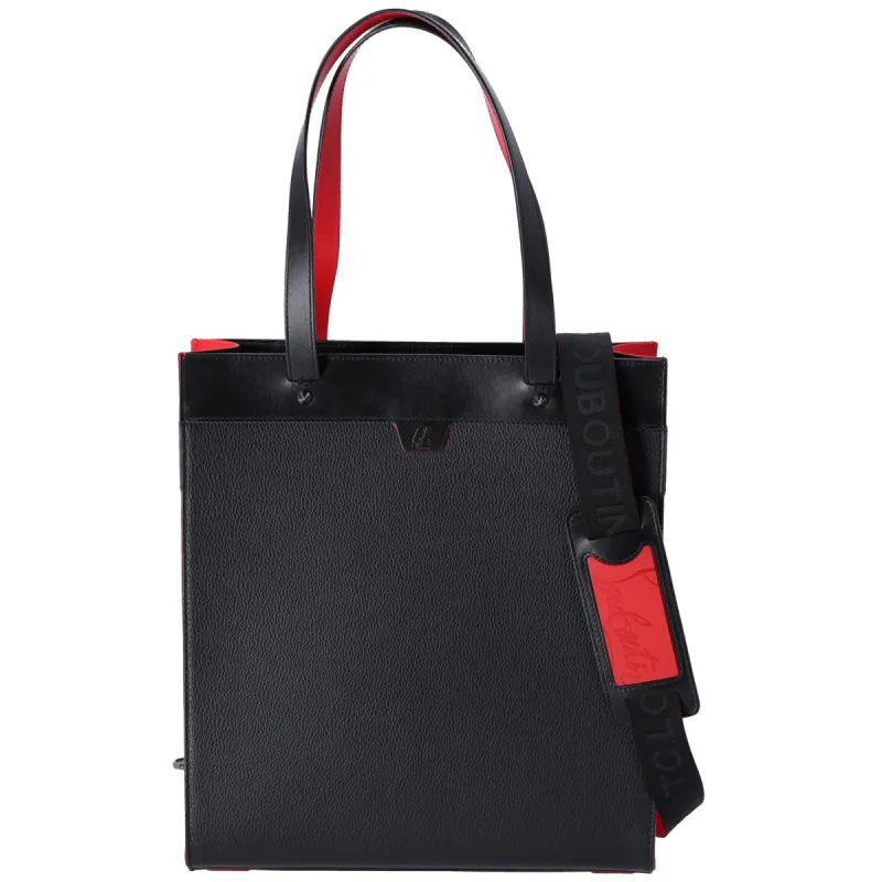 Christian Louboutin Louis Tote North South Bag Black Leather sold by Gaby's Bags