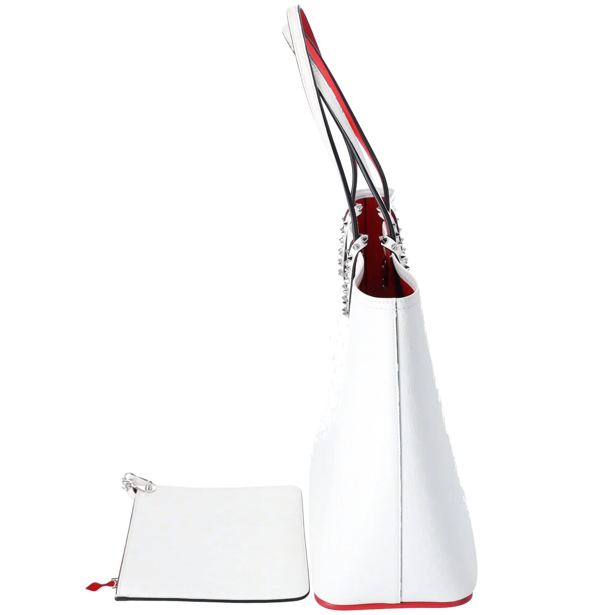 Christian Louboutin Cabata EW Tote Bag White Animal Print Leather w Pouch sold by Gaby's Bags product image thumbnail 4