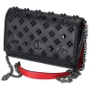 Christian Louboutin Paloma Clutch Crossbody Leather Black on Black Studded sold by Gaby's Bags