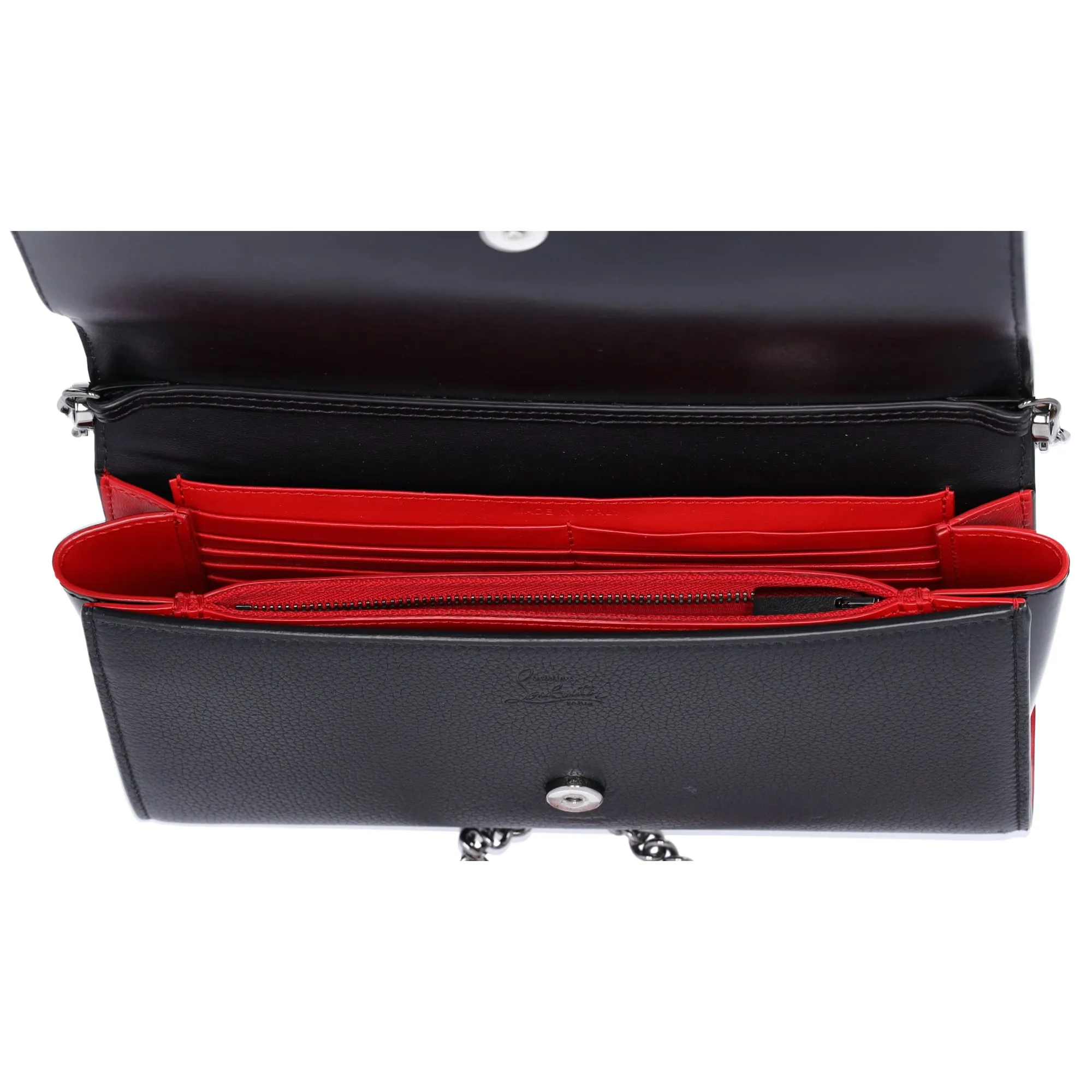 Christian Louboutin Paloma Clutch Crossbody Leather Black on Black Studded sold by Gaby's Bags product image thumbnail 4