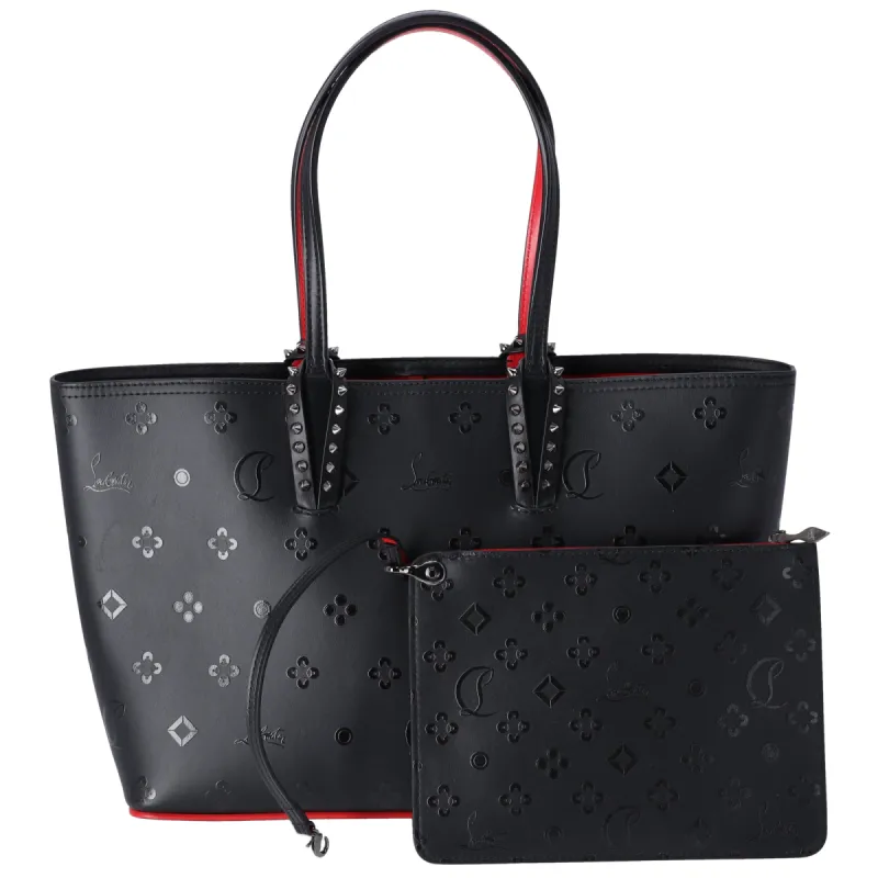 Christian Louboutin Cabata Small Tote Bag 1235008BK01 Black Leather + Pouch sold by Gaby's Bags