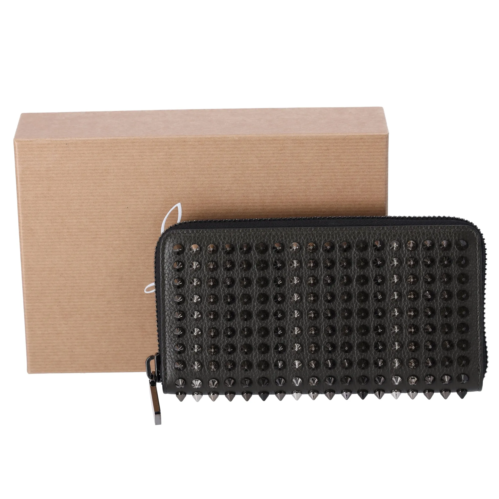 Christian Louboutin Panettone Long Wallet 1175059 Black Silver Leather sold by Gaby's Bags