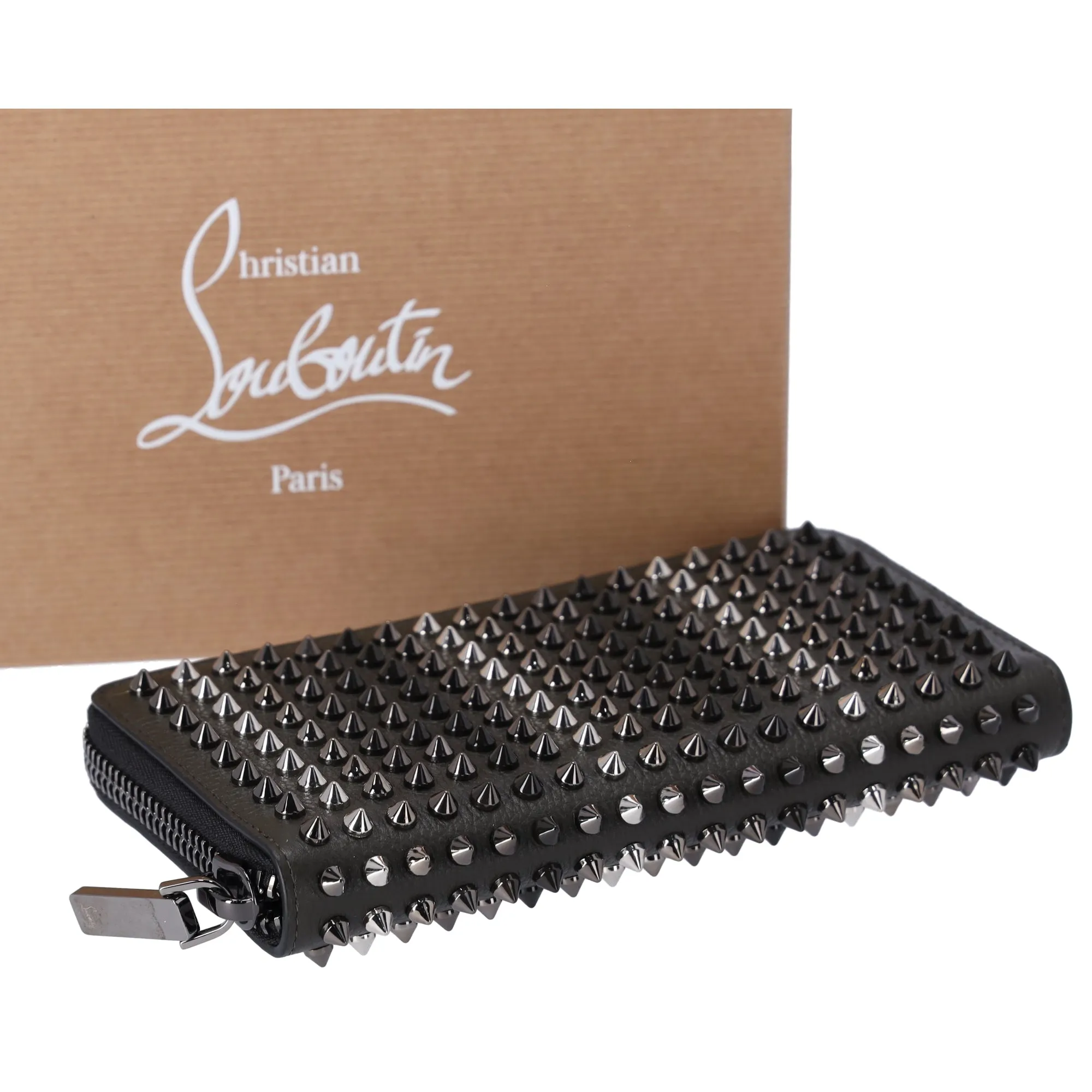 Christian Louboutin Panettone Long Wallet 1175059 Black Silver Leather sold by Gaby's Bags product image thumbnail 5