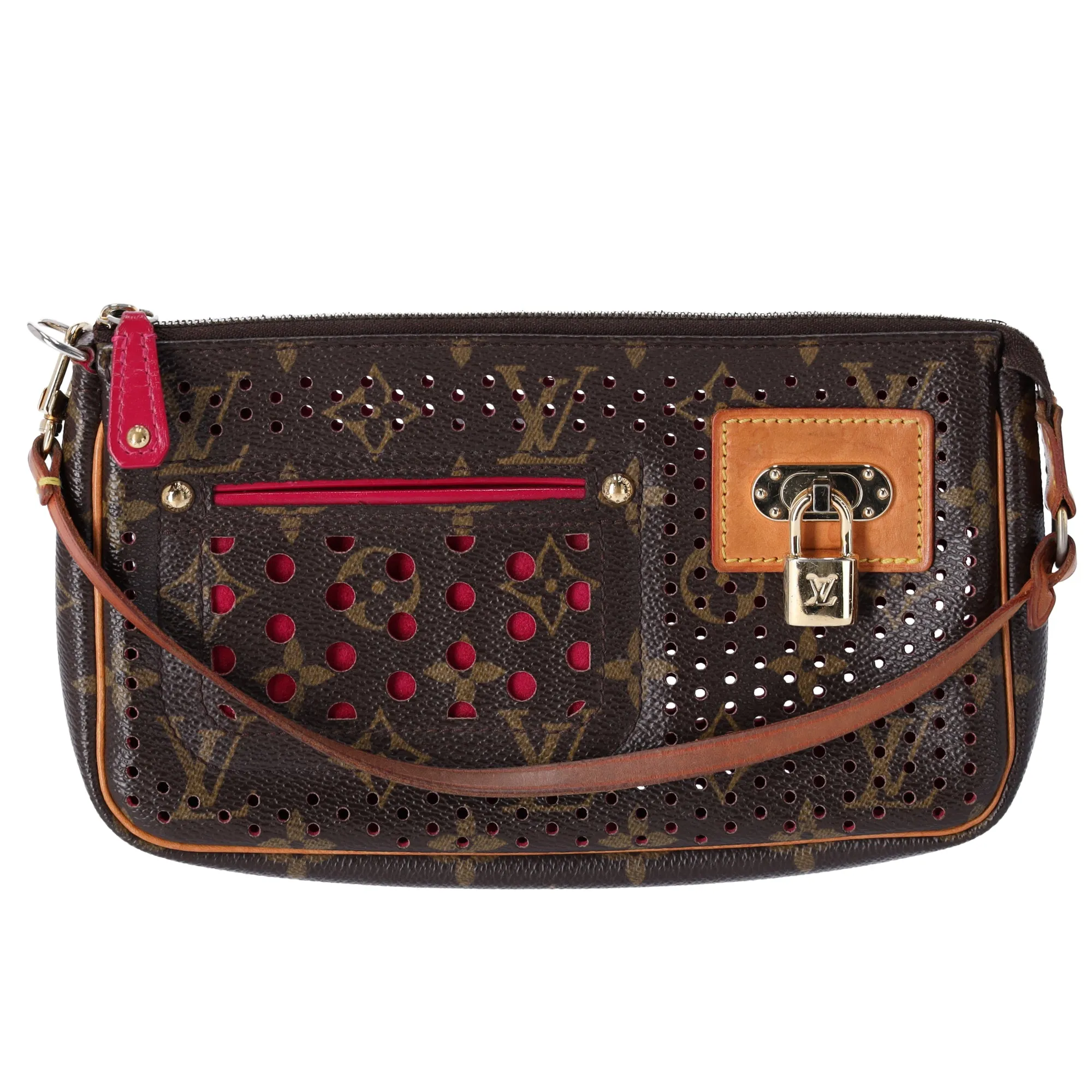 Louis Vuitton Pochette Accessoires Monogram Perforated Handbag M95183 Fuchsia sold by Gaby's Bags