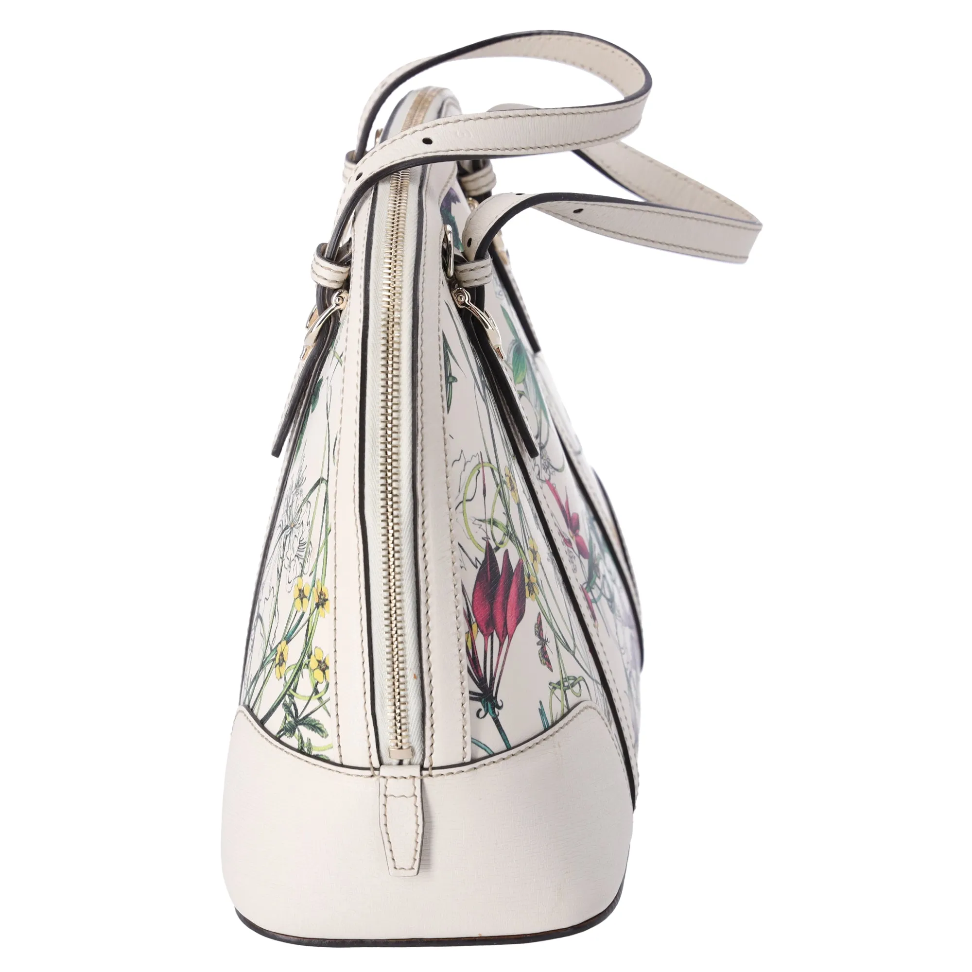 GUCCI Nice Flora Handbag 309617 Cream Green Multi PVC Leather sold by Gaby's Bags product image thumbnail 4