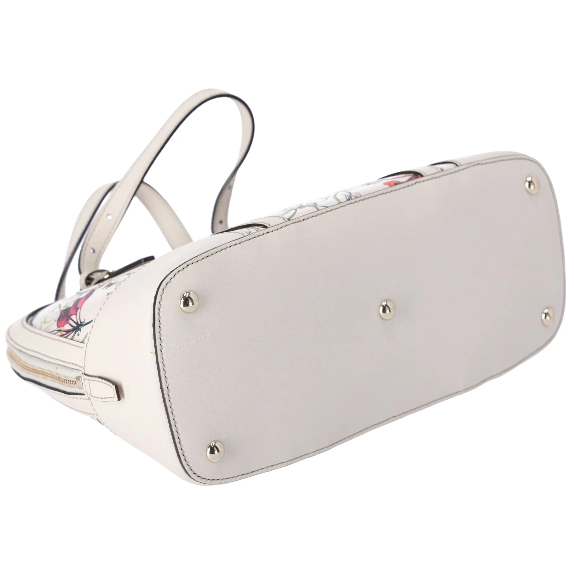 GUCCI Nice Flora Handbag 309617 Cream Green Multi PVC Leather sold by Gaby's Bags product image thumbnail 5