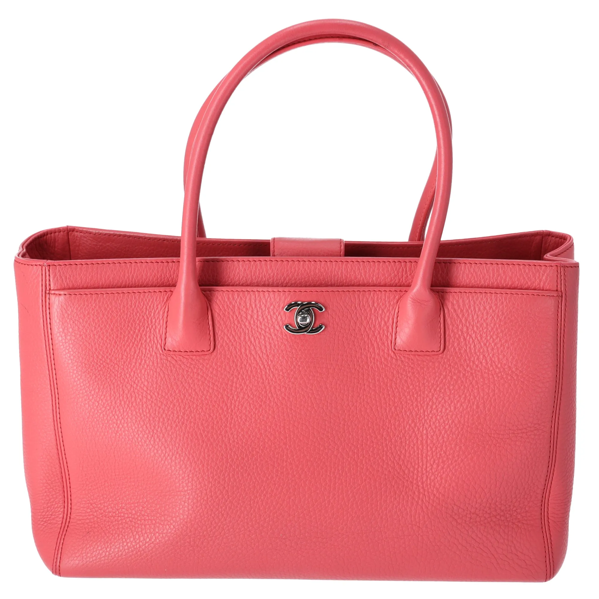 CHANEL Executive Tote Line Tote Bag Pink Grained Calf Leather sold by Gaby's Bags