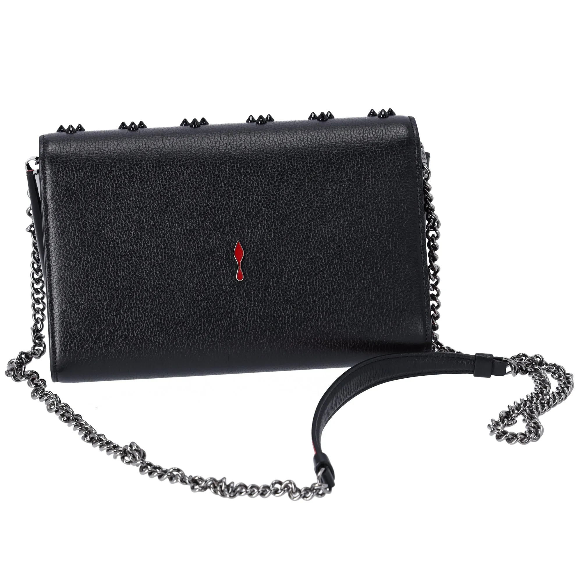 Christian Louboutin Paloma Clutch Crossbody Leather Black on Black Studded sold by Gaby's Bags product image thumbnail 3