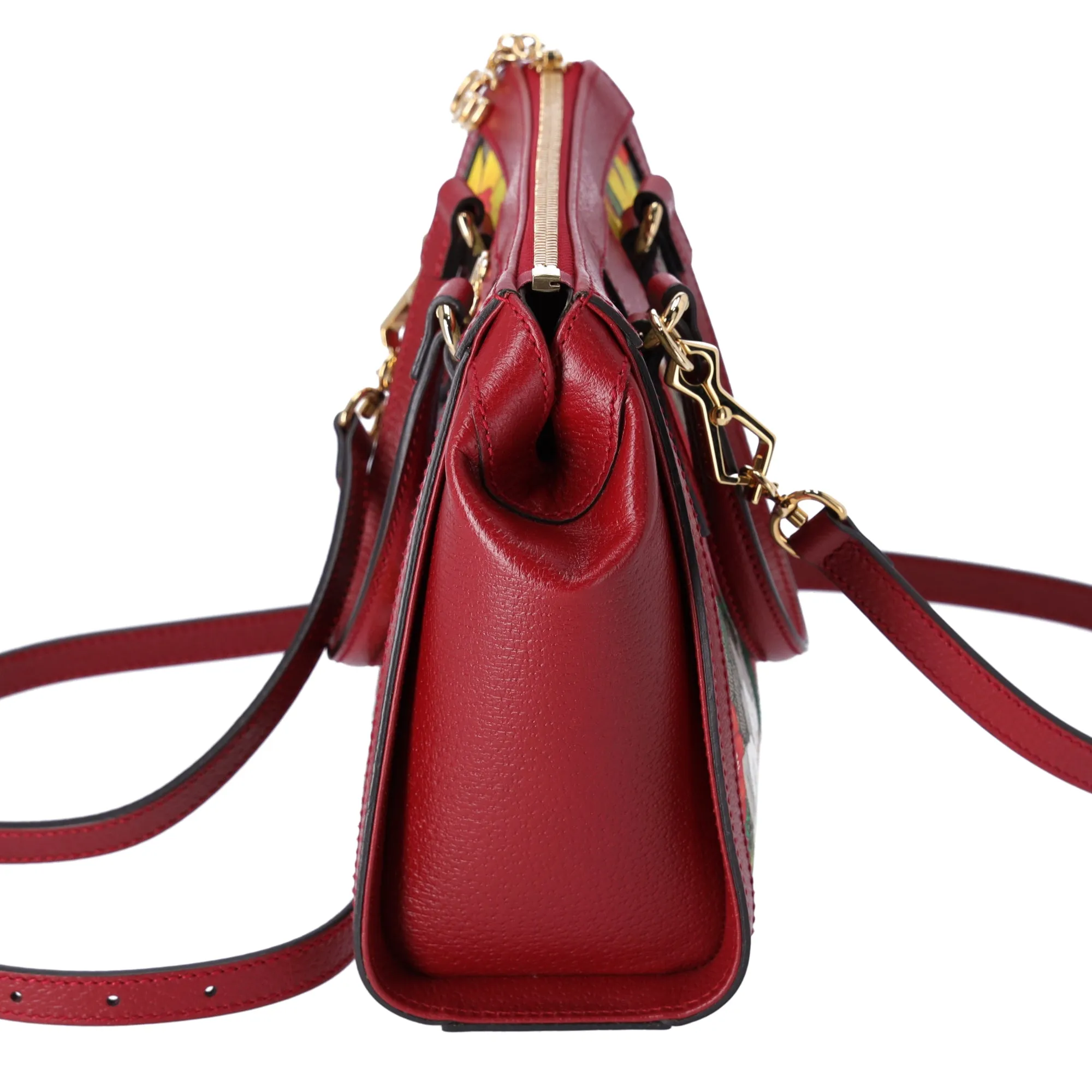 GUCCI Ophidia GG Flora Tote Bag 547551 Brown Red Multi PVC Leather sold by Gaby's Bags product image thumbnail 2