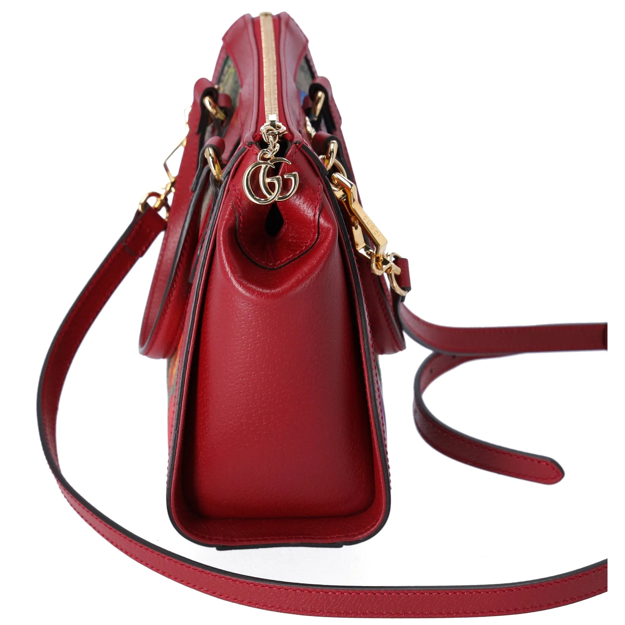 GUCCI Ophidia GG Flora Tote Bag 547551 Brown Red Multi PVC Leather sold by Gaby's Bags product image thumbnail 4