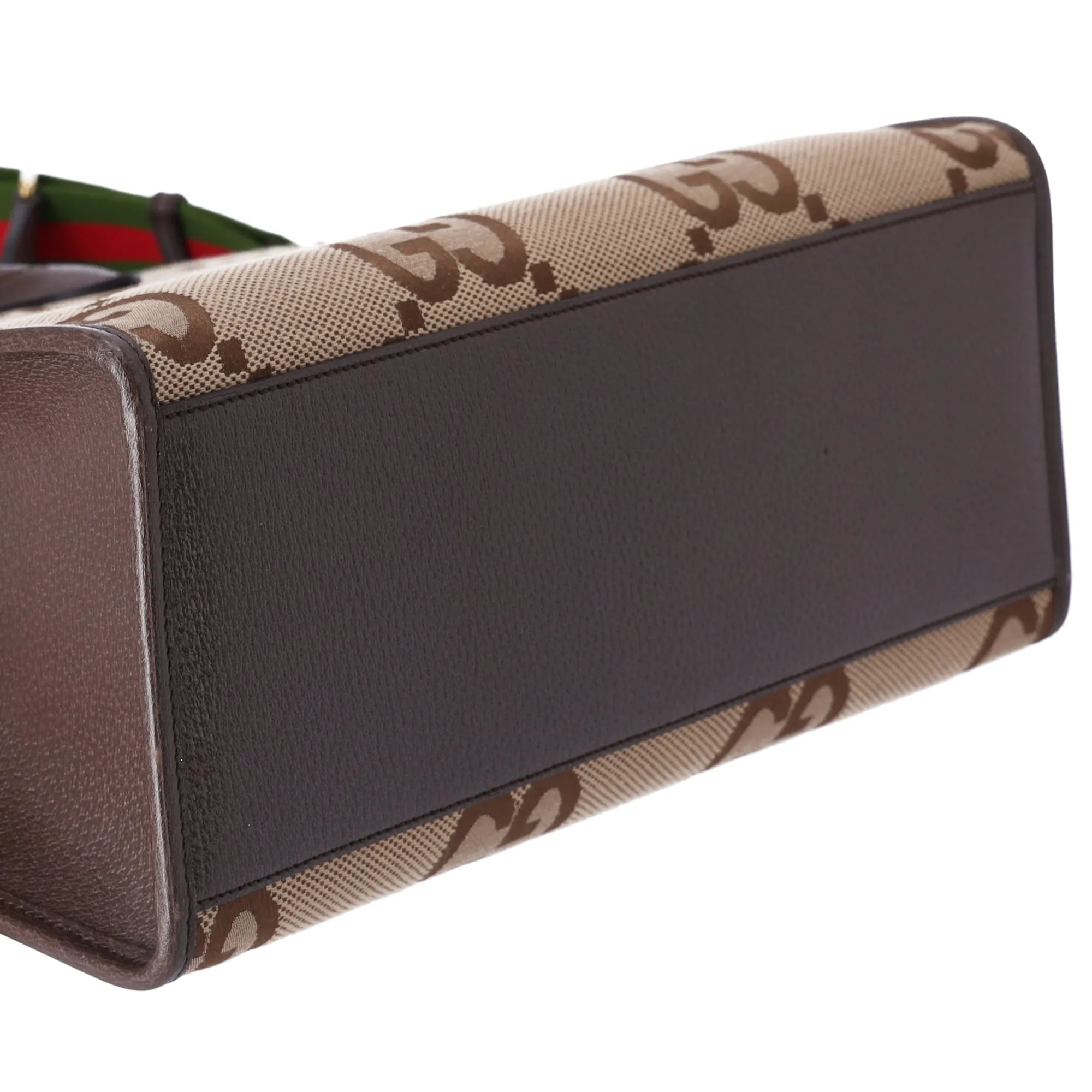 GUCCI Jumbo GG Tote Bag 678839 Beige Dark Brown Jacquard Leather sold by Gaby's Bags product image thumbnail 5