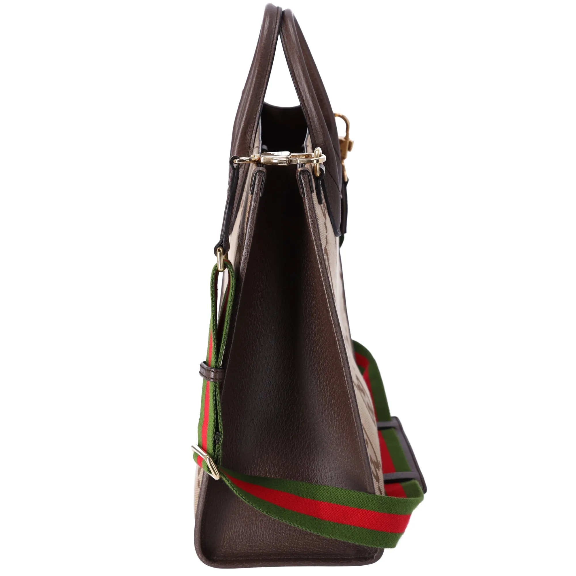 GUCCI Jumbo GG Tote Bag 678839 Beige Dark Brown Jacquard Leather sold by Gaby's Bags product image thumbnail 2