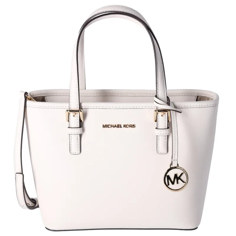 Michael Kors Jet Set XS Carryall Tote Crossbody Light Cream Leather sold by Gaby's Bags
