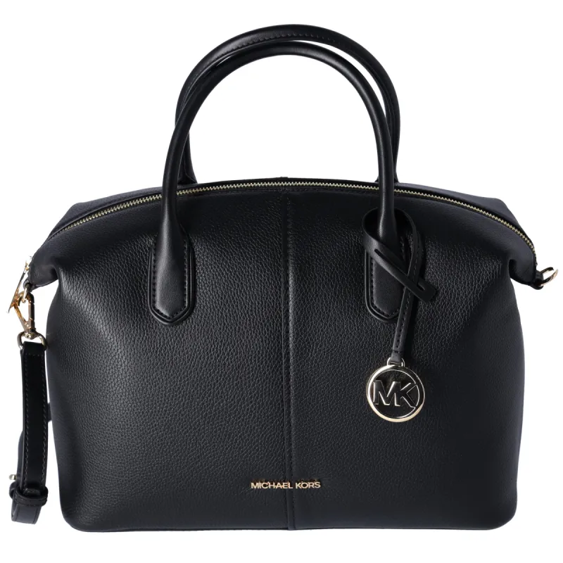 Michael Kors Hyde Large Slouchy Satchel Black Pebbled Leather sold by Gaby's Bags