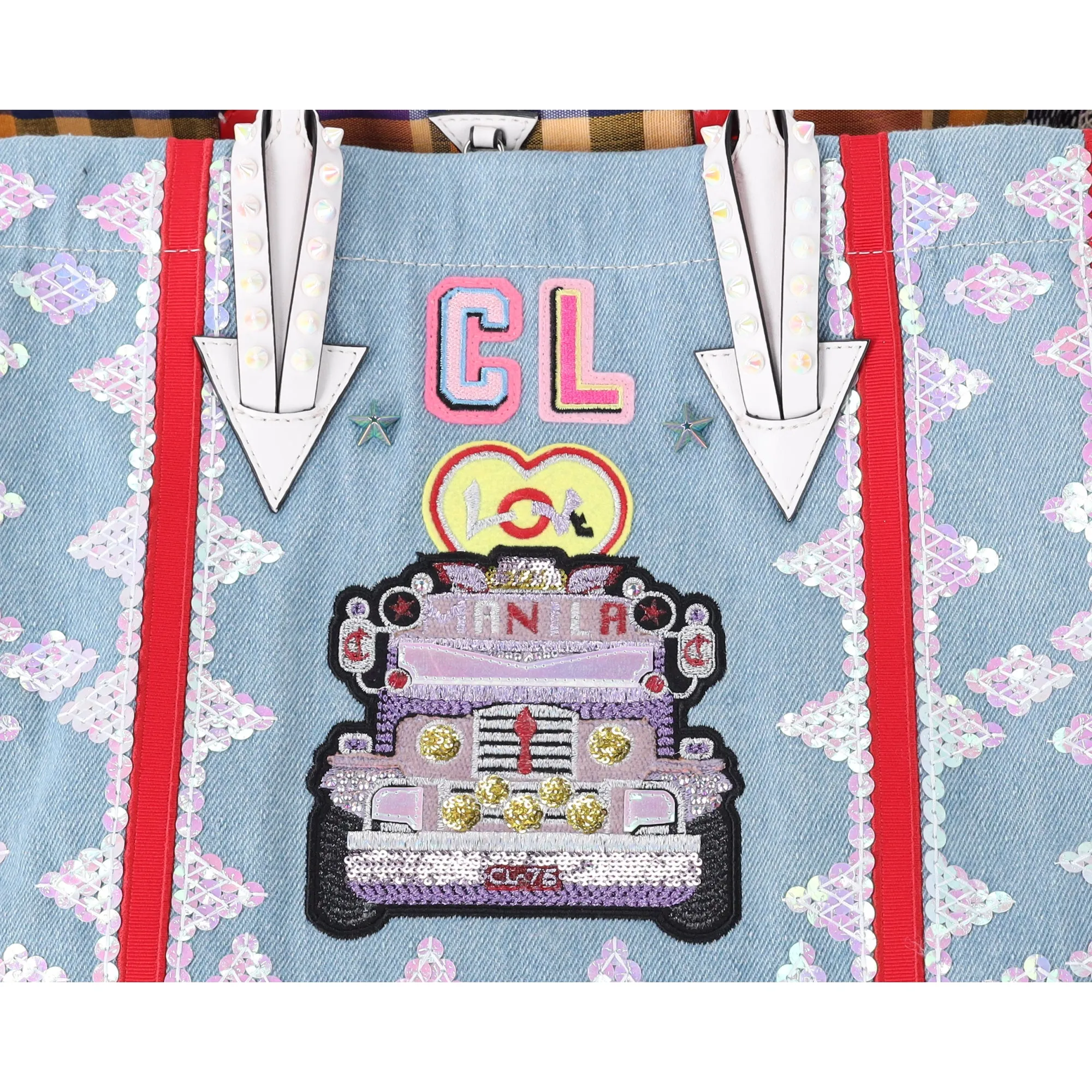 Christian Louboutin Manilacaba Caba Large Tote Motif Embroidered Multicolor sold by Gaby's Bags product image thumbnail 2