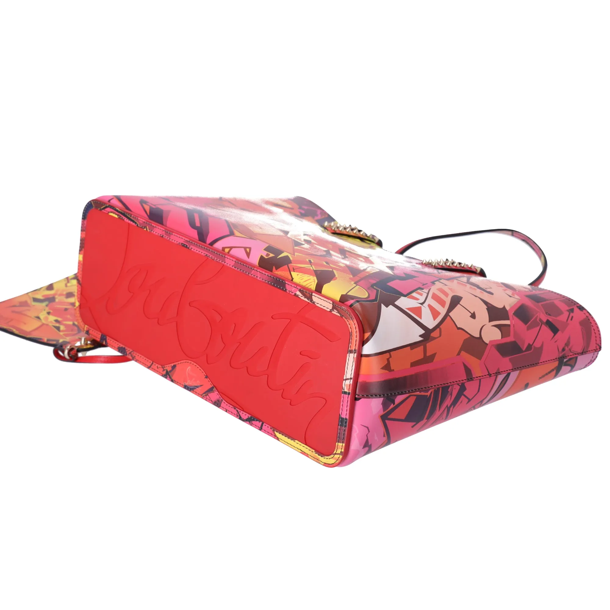 Christian Louboutin Cabata Large EW Tote Bag Orange Pink Multi + Pouch sold by Gaby's Bags product image thumbnail 5