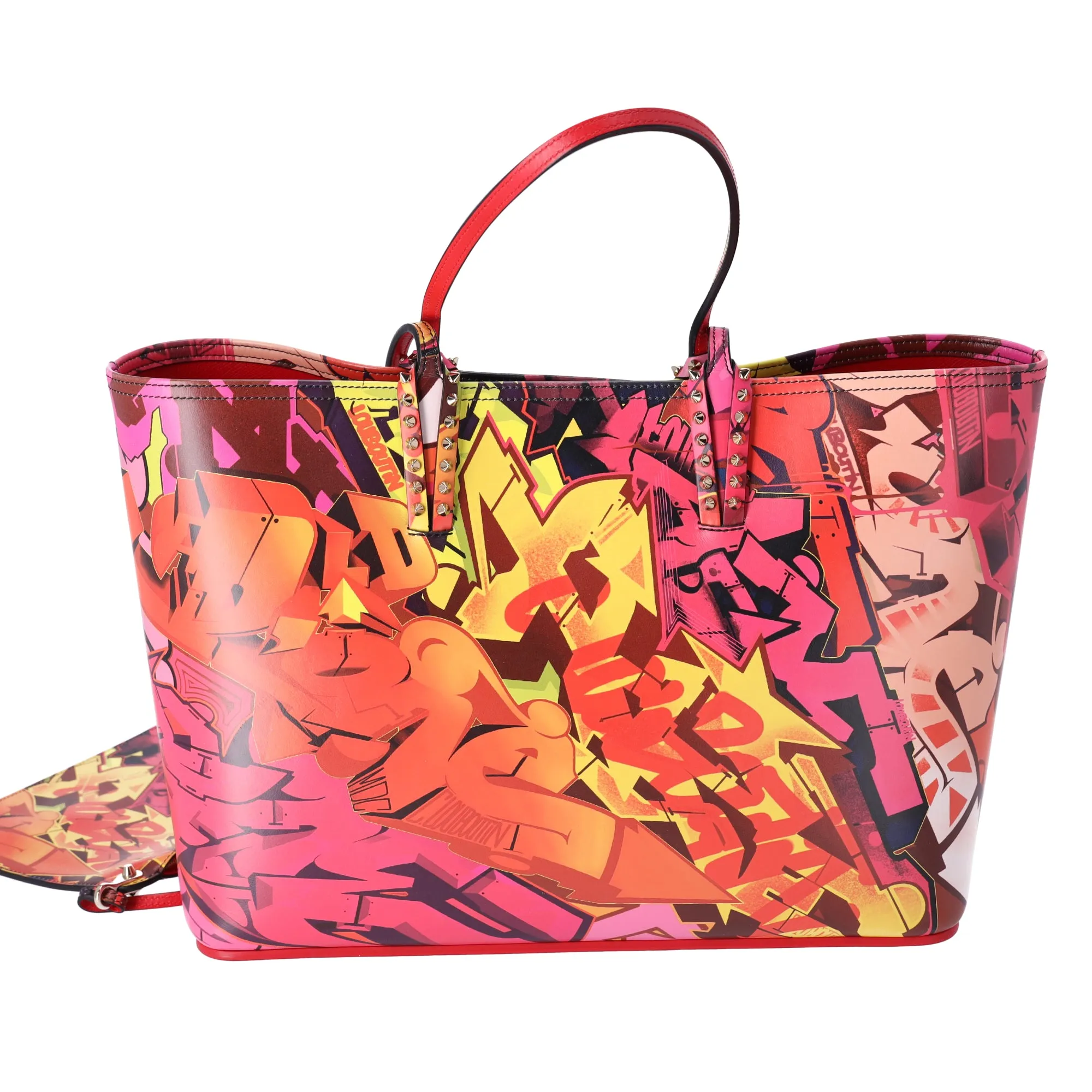 Christian Louboutin Cabata Large EW Tote Bag Orange Pink Multi + Pouch sold by Gaby's Bags product image thumbnail 3