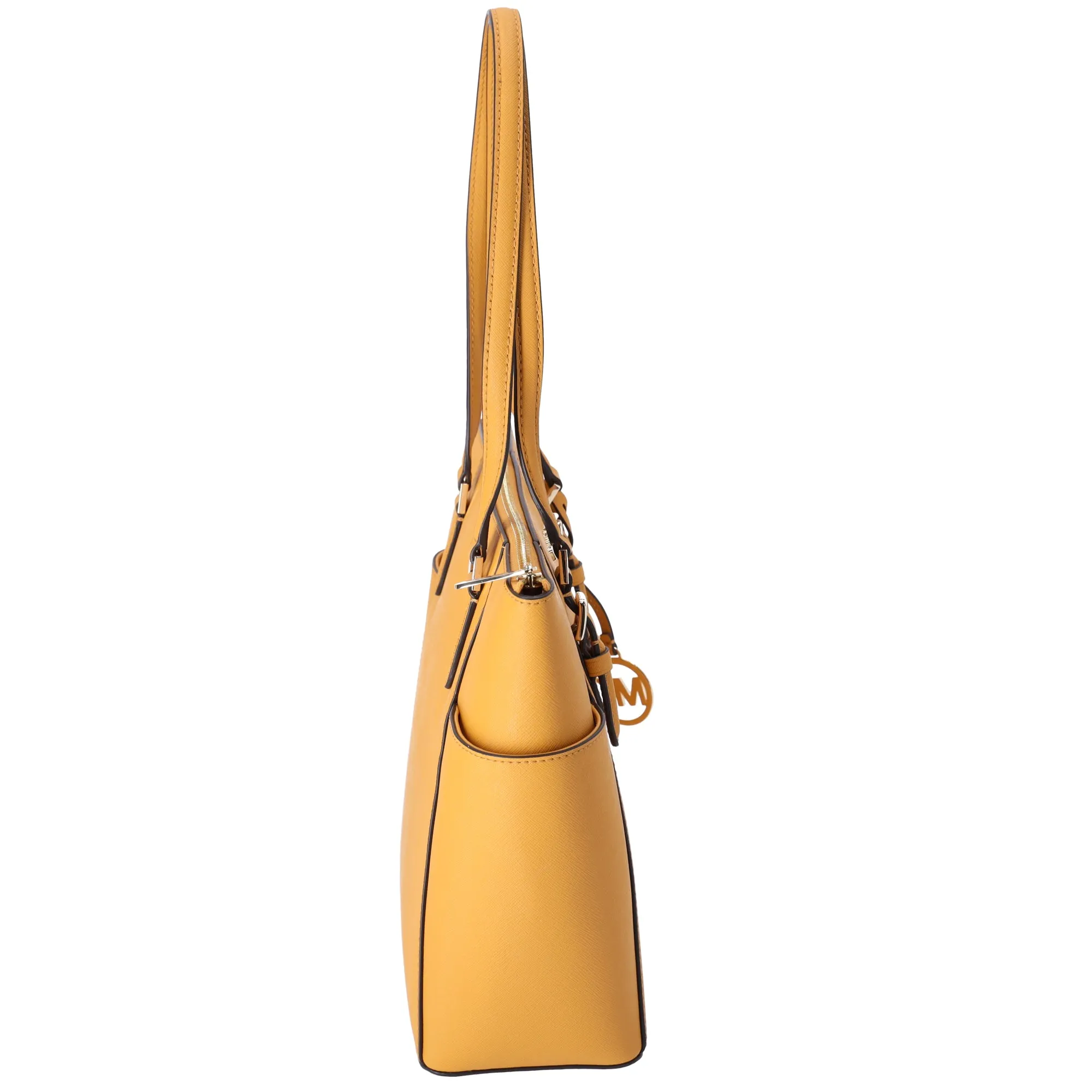 Michael Kors Charlotte Large Top Zip Leather Tote Golden Rod Yellow sold by Gaby's Bags product image thumbnail 3