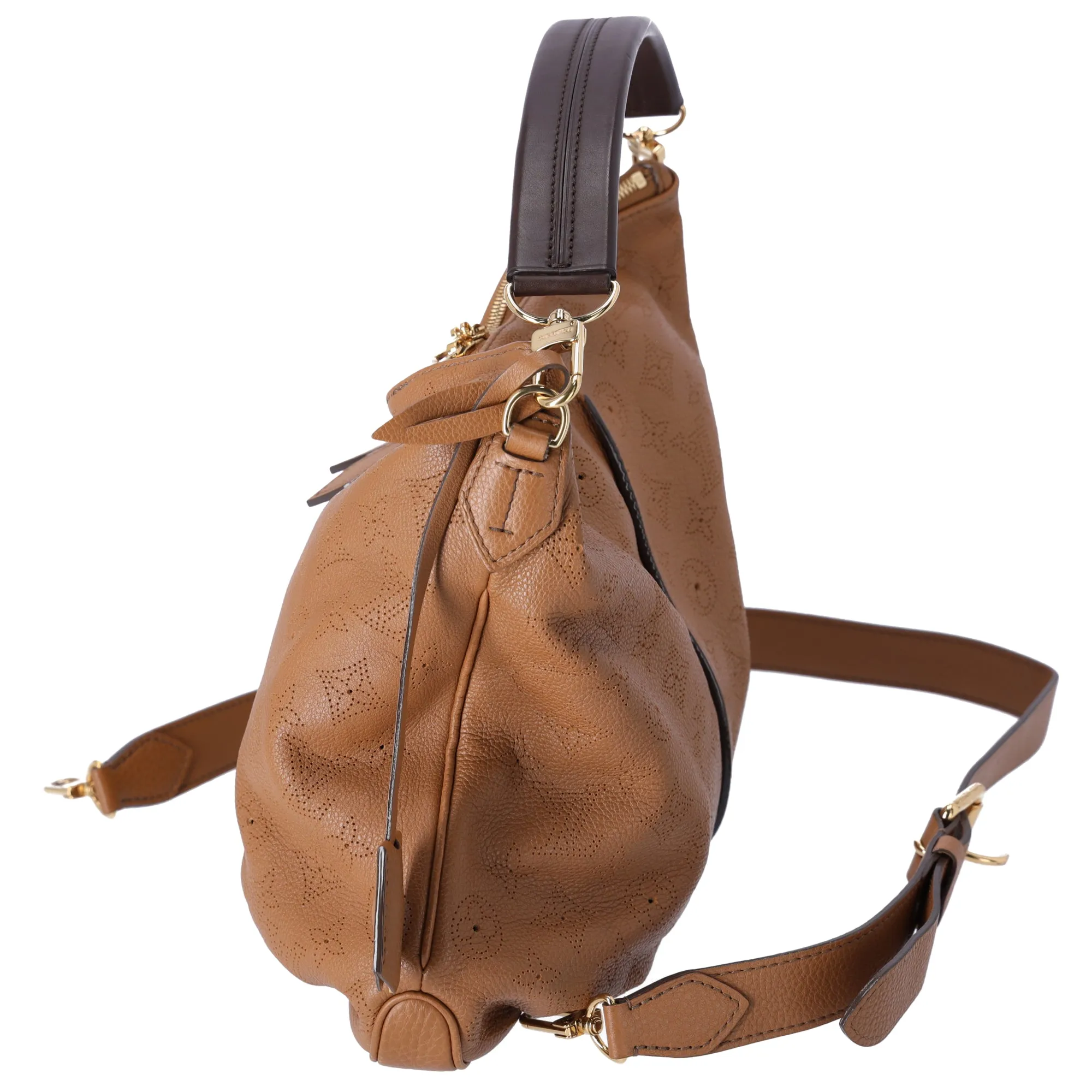 Louis Vuitton Selene PM Mahina Shoulder Bag M94212 Caramel Leather sold by Gaby's Bags product image thumbnail 4