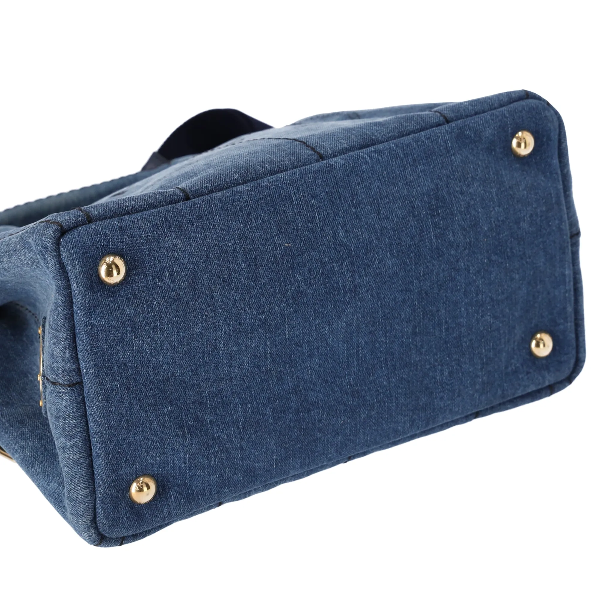 PRADA Canapa Tote Bag Shoulder Bag Navy Denim sold by Gaby's Bags product image thumbnail 5