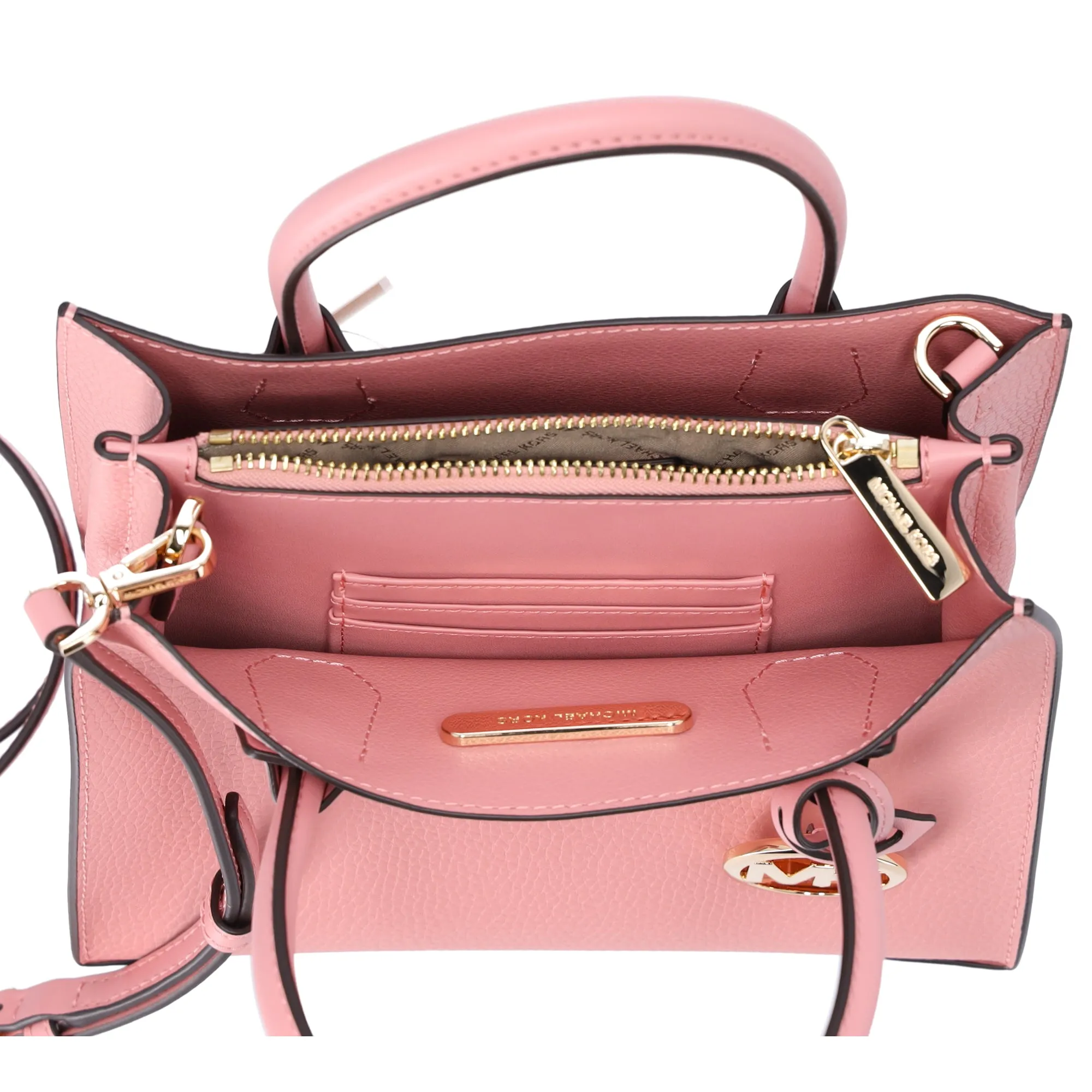 Michael Kors Mercer Medium Pebbled Leather Crossbody Bag Primrose Pink sold by Gaby's Bags product image thumbnail 4