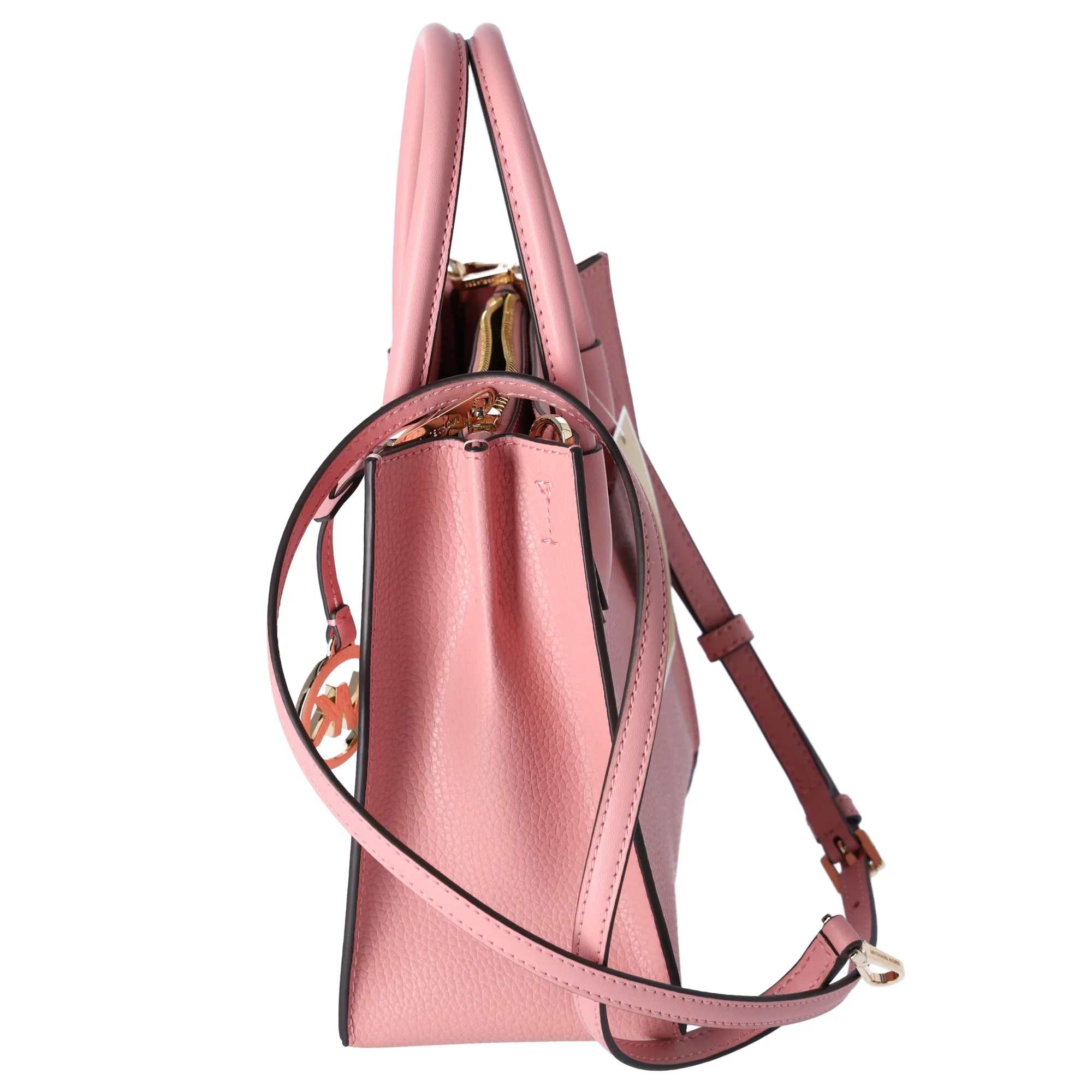 Michael Kors Mercer Medium Pebbled Leather Crossbody Bag Primrose Pink sold by Gaby's Bags product image thumbnail 2
