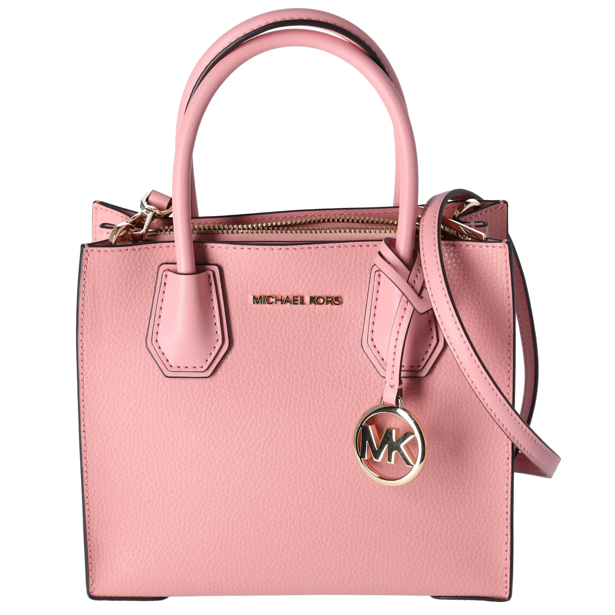 Michael Kors Mercer Medium Pebbled Leather Crossbody Bag Primrose Pink sold by Gaby's Bags